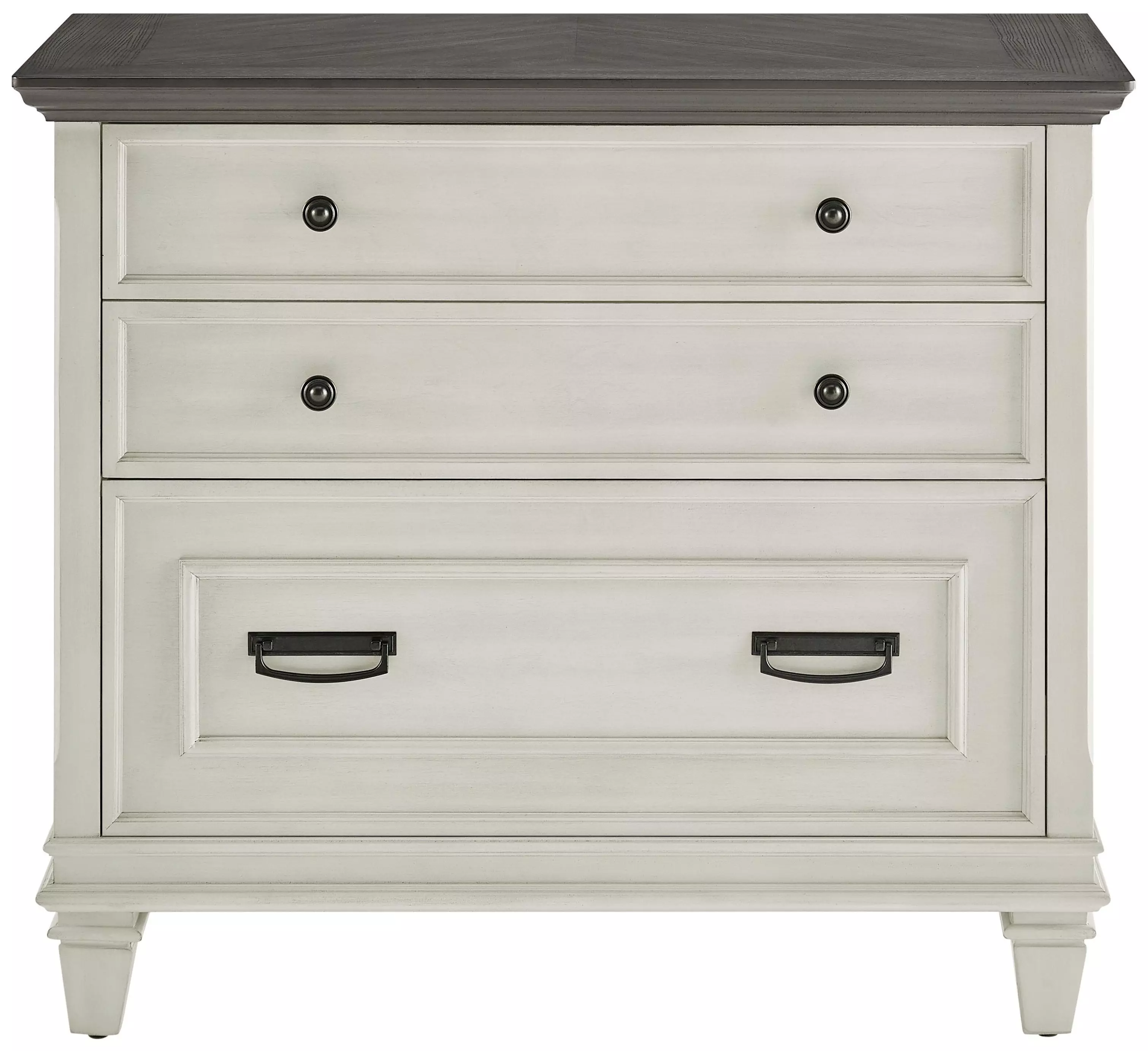 Hartford Antique White And Gray Lateral File Cabinet from Martin