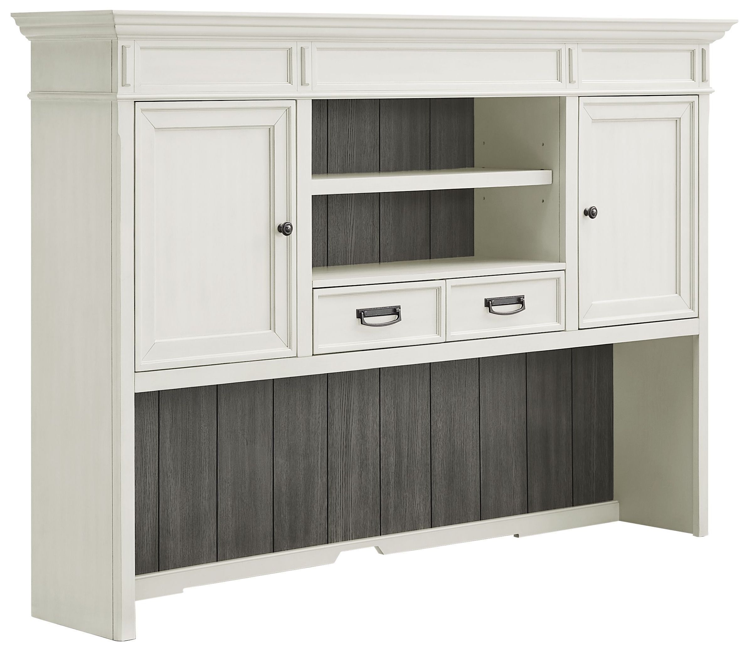 Hartford Antique White And Gray Credenza with Hutch from Martin