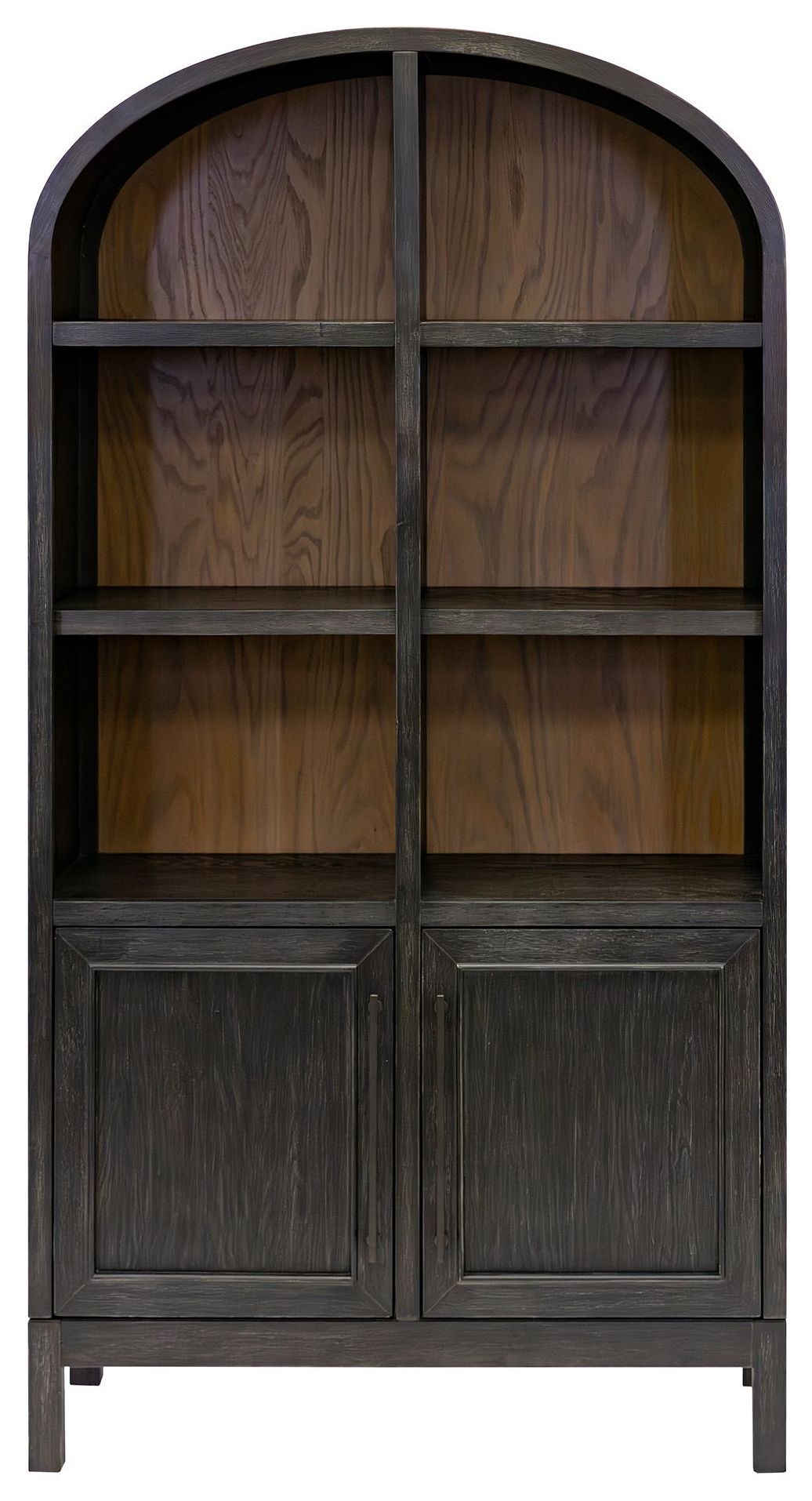 Olivia Black Bookcase with 8 Shelves from Martin Furniture