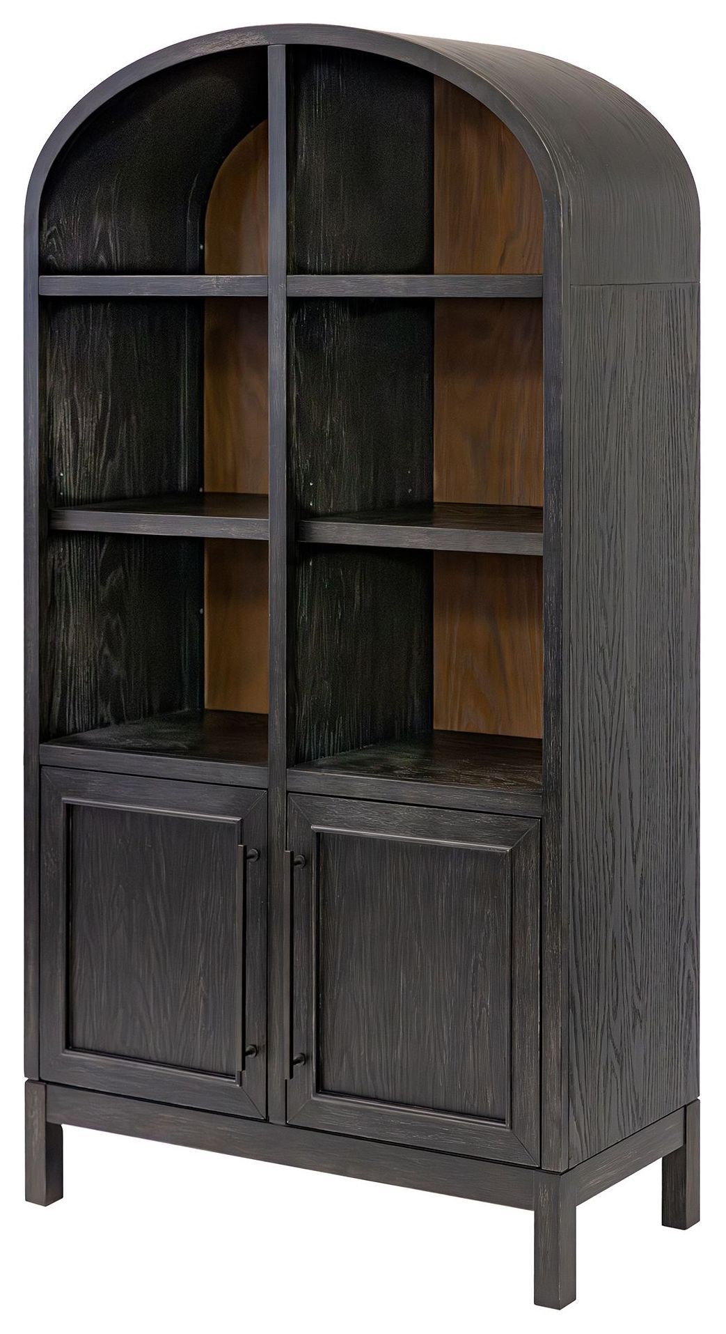 Olivia Black Bookcase with 8 Shelves from Martin Furniture