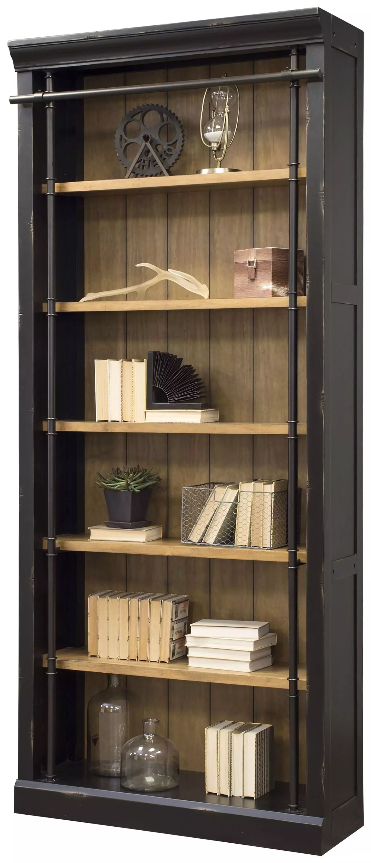 Toulouse Aged Ebony Bookcase