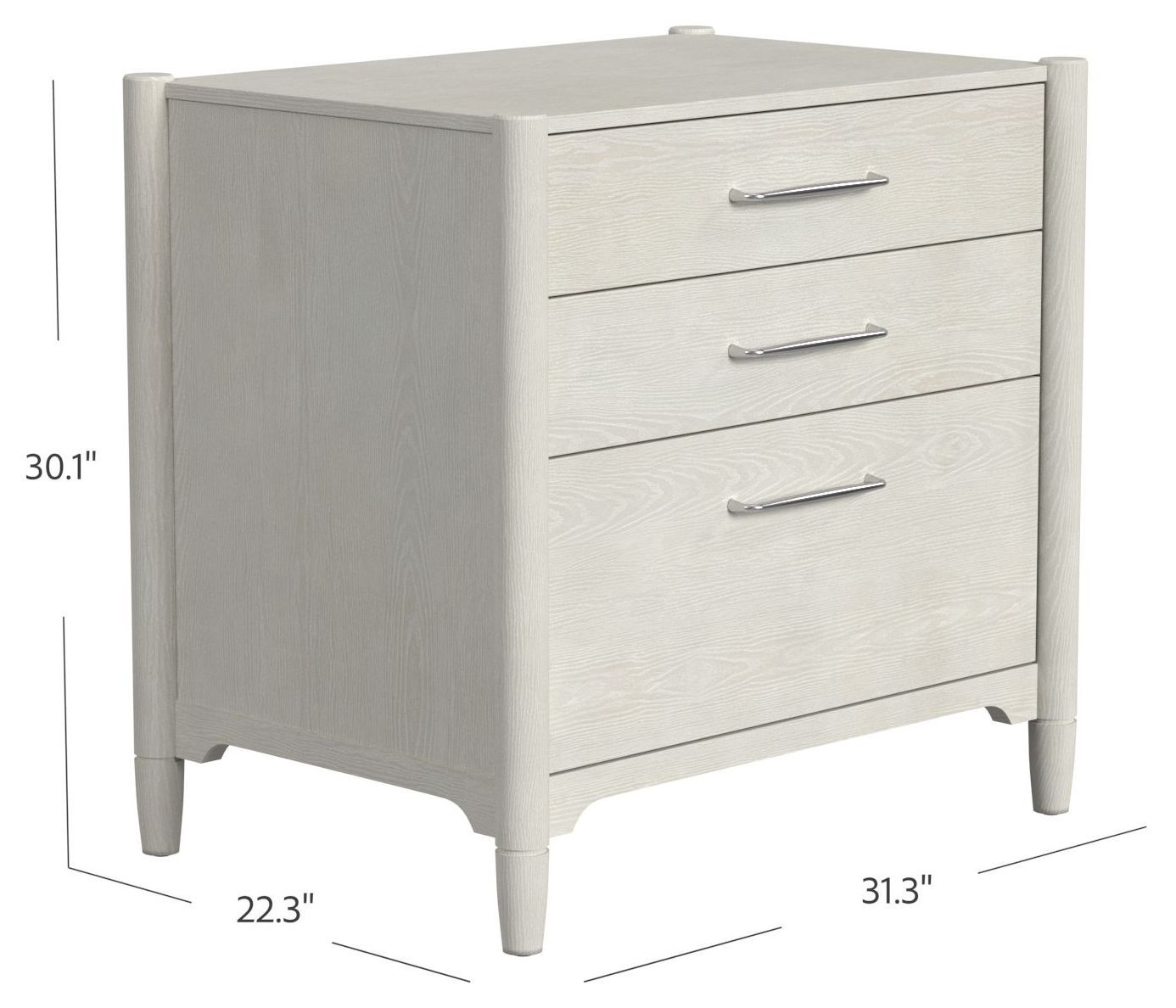 Towne White 3 Drawer Lateral File