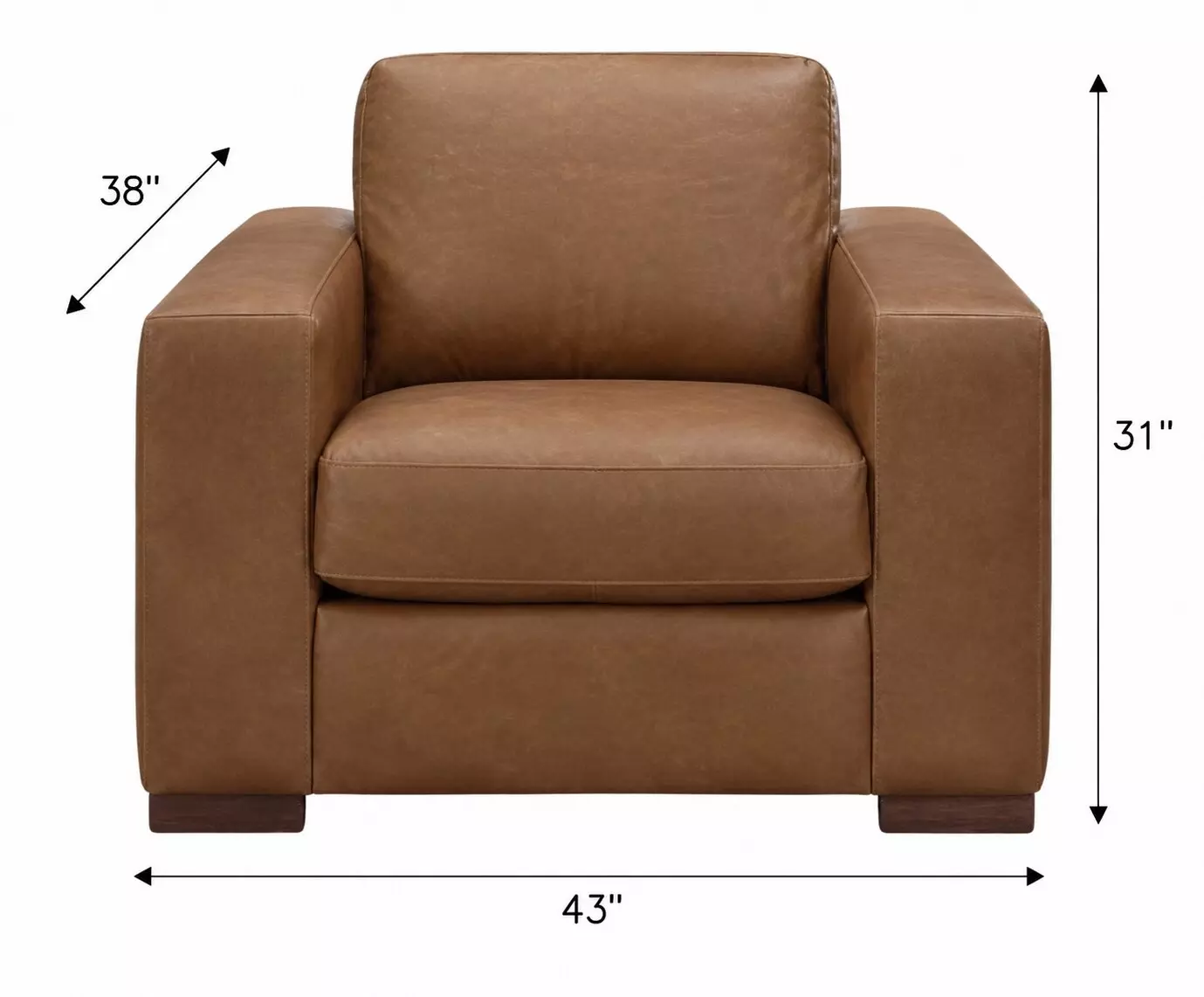 Inglewood Vintage Brown Derby Leather Upholstered Accent Chair