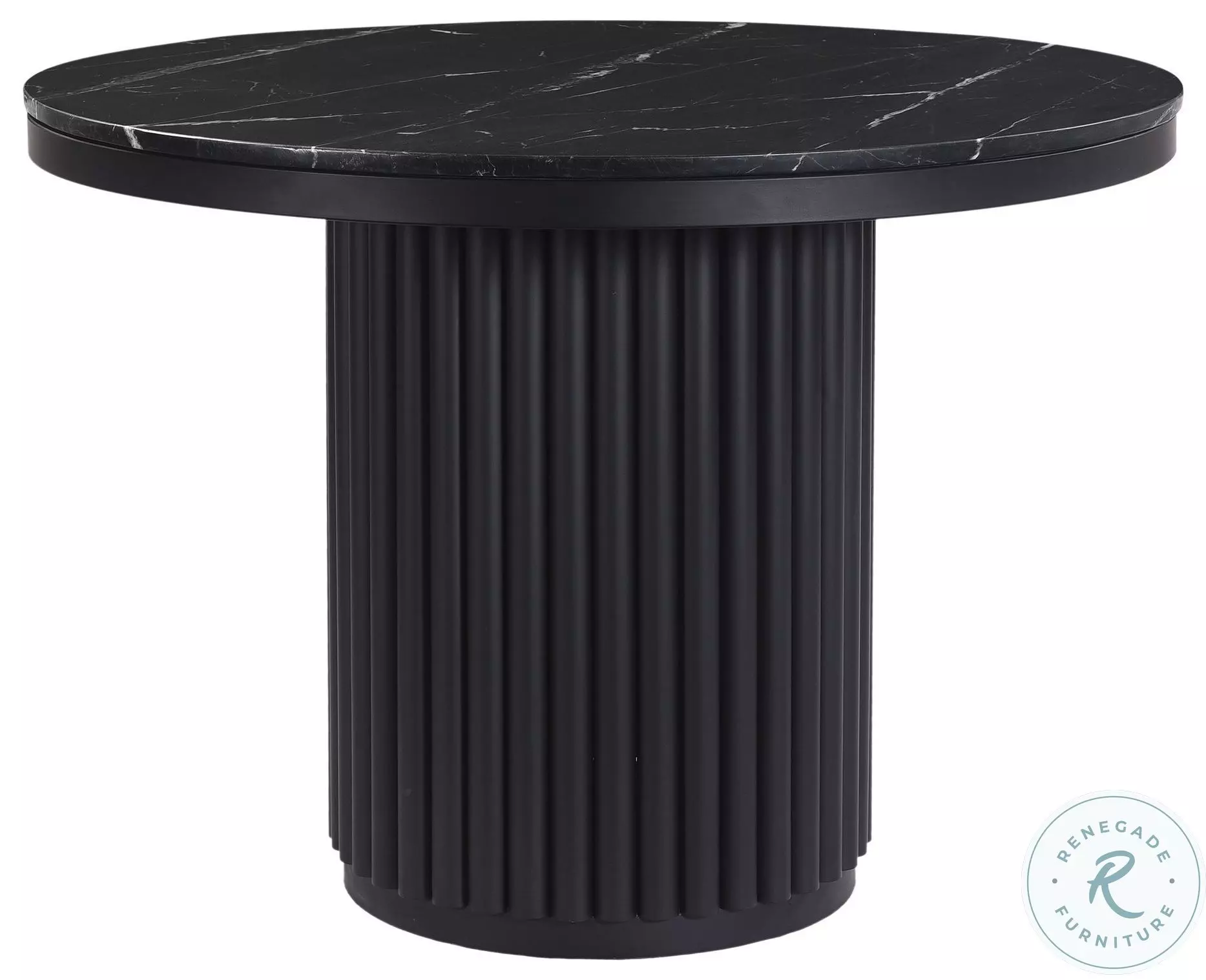 Tower Black Marble Round Dining Table From Moes Home | Coleman Furniture