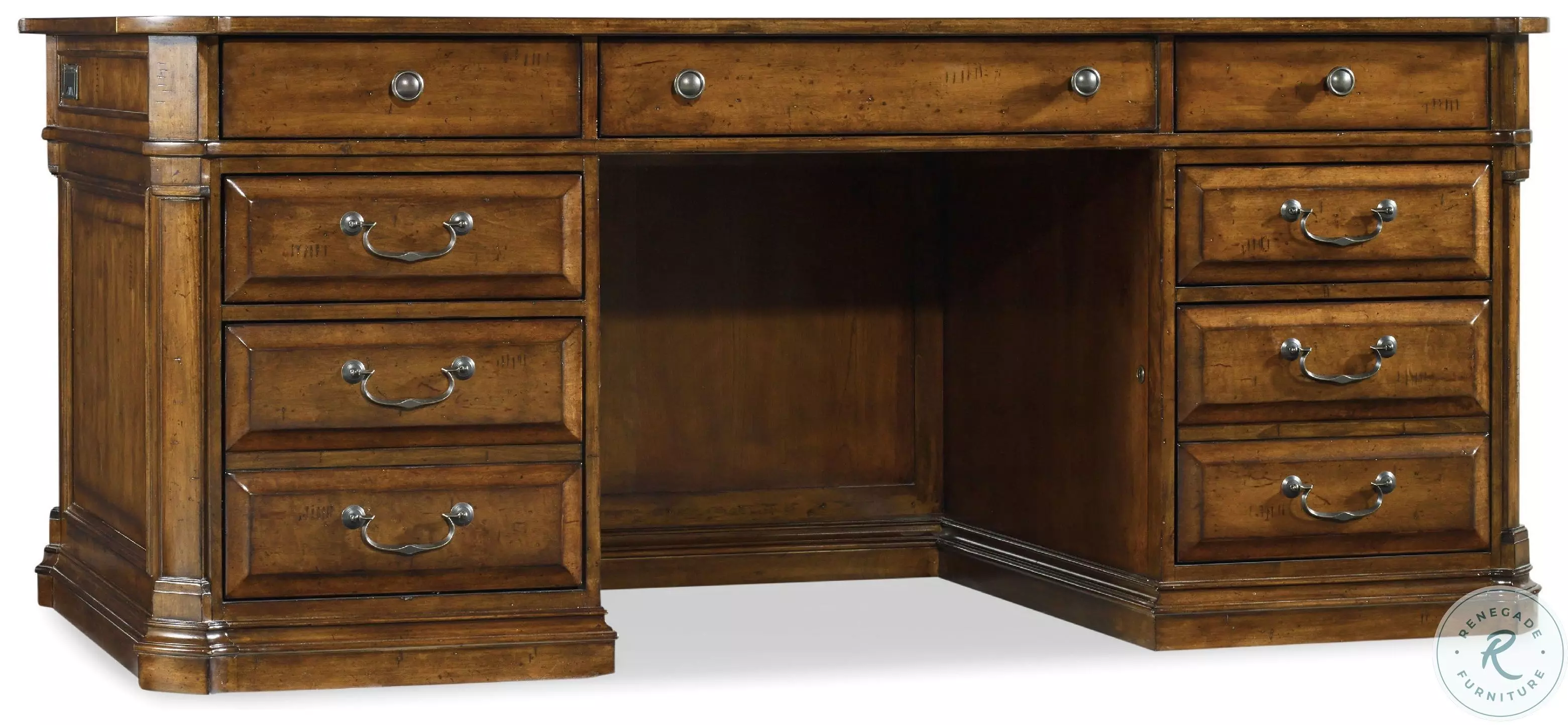 Tynecastle Brown Executive Desk from Hooker | Coleman Furniture