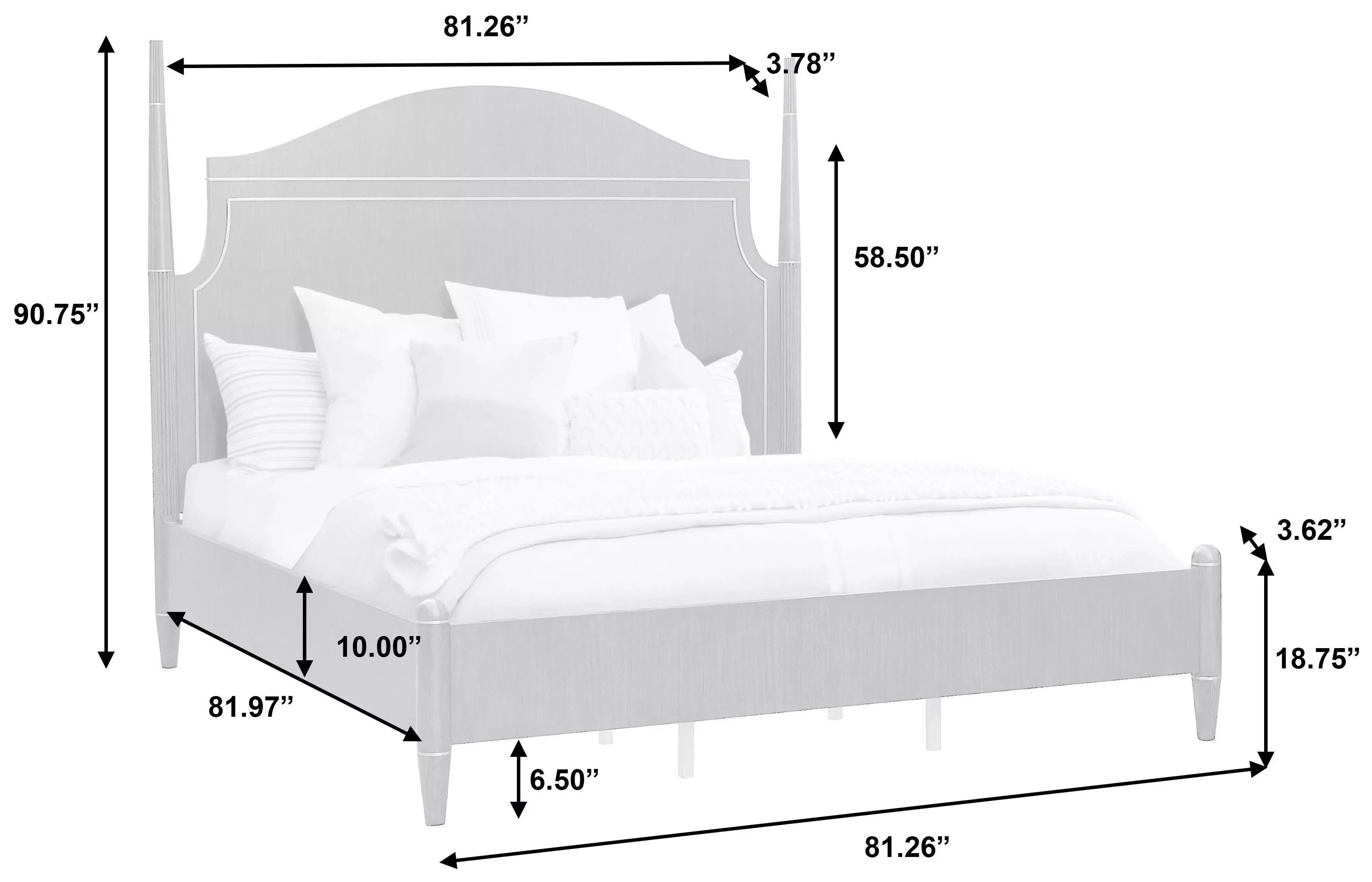 Oakridge Medley Piano Brown King Poster Bed