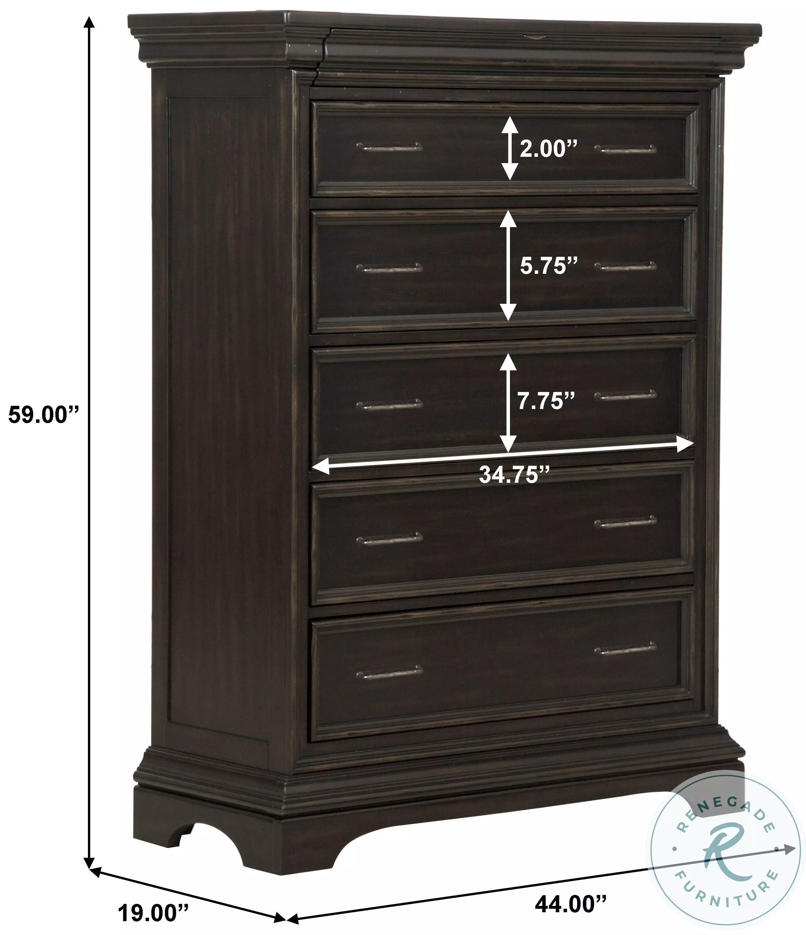 Remington Brown 6 Drawer Chest