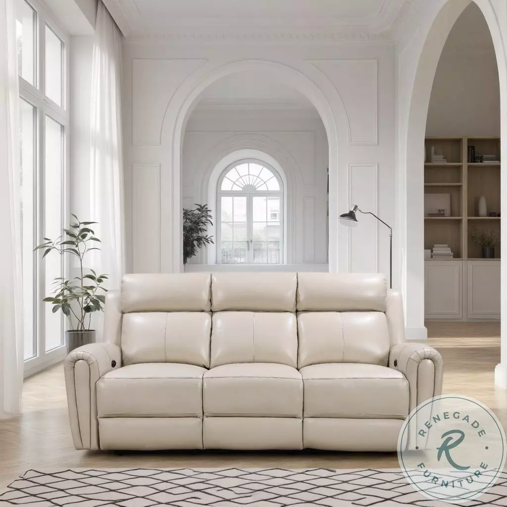 Jonathan Cream Power Reclining Sofa From Leather Italia | Coleman