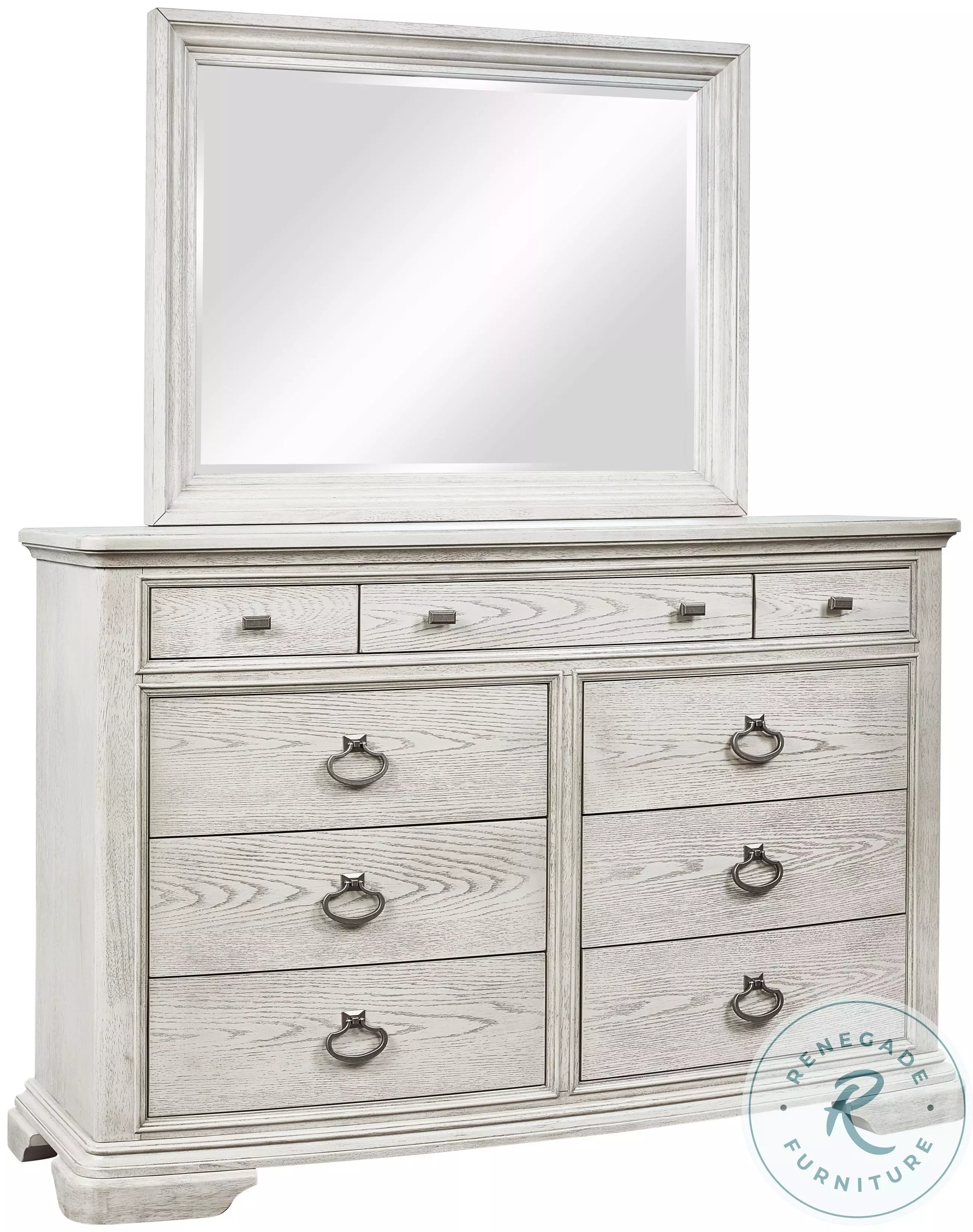 B00567 Dark White Dresser And Mirror From Avalon Furniture
