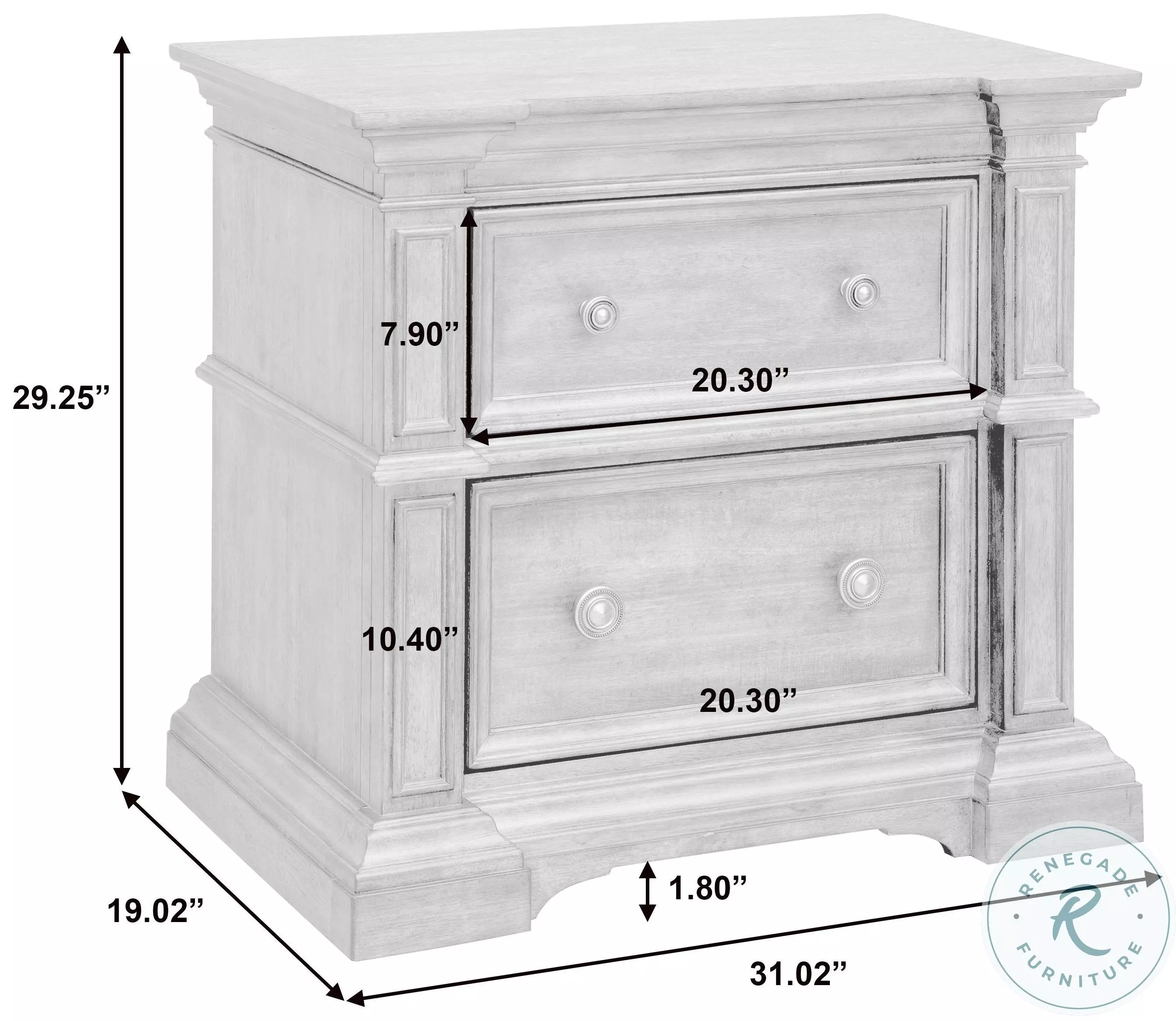 Ashford Cowboy Boots Brown 2 Drawer Nightstand