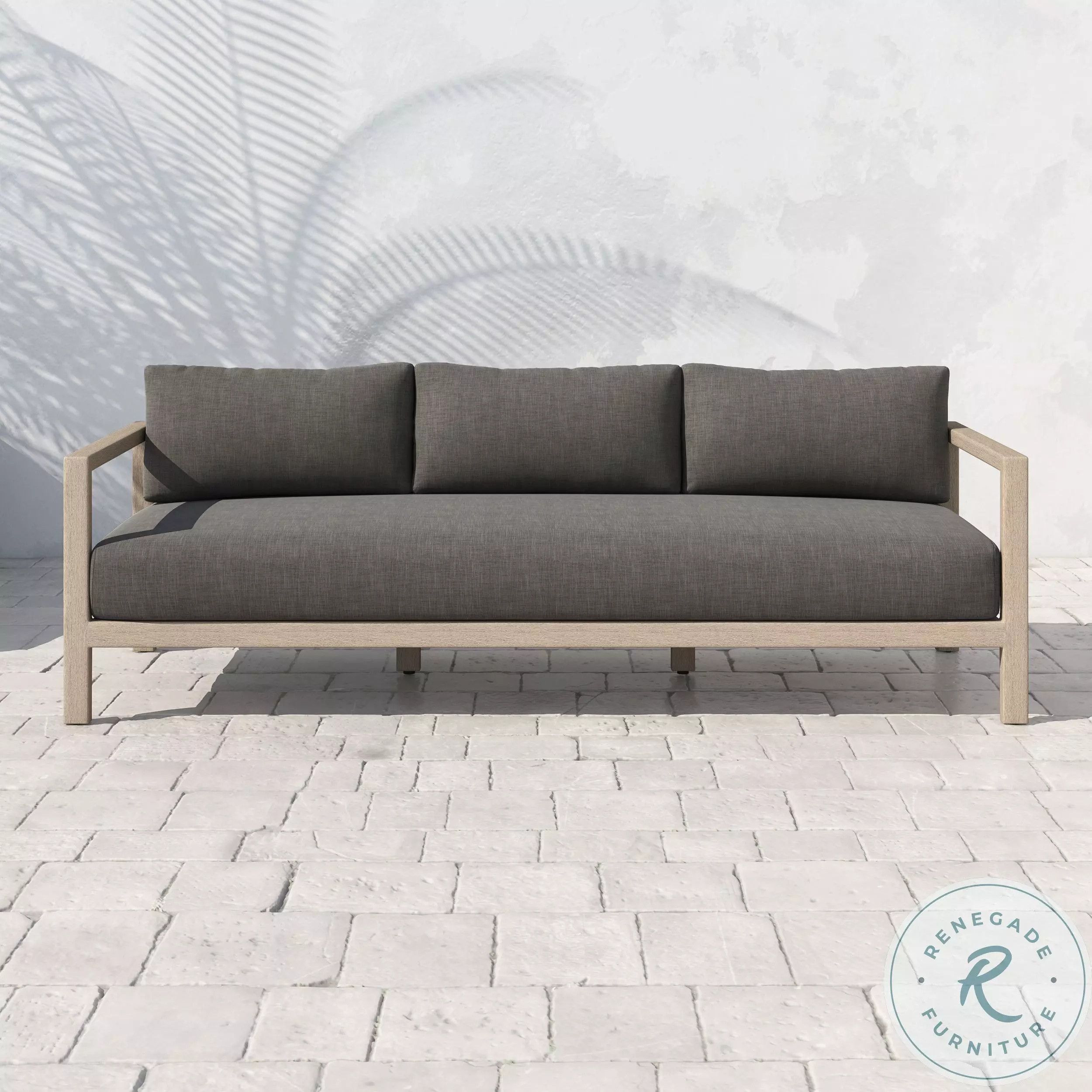 Sonoma Brown And Charcoal Outdoor Sofa from Four Hands | Coleman