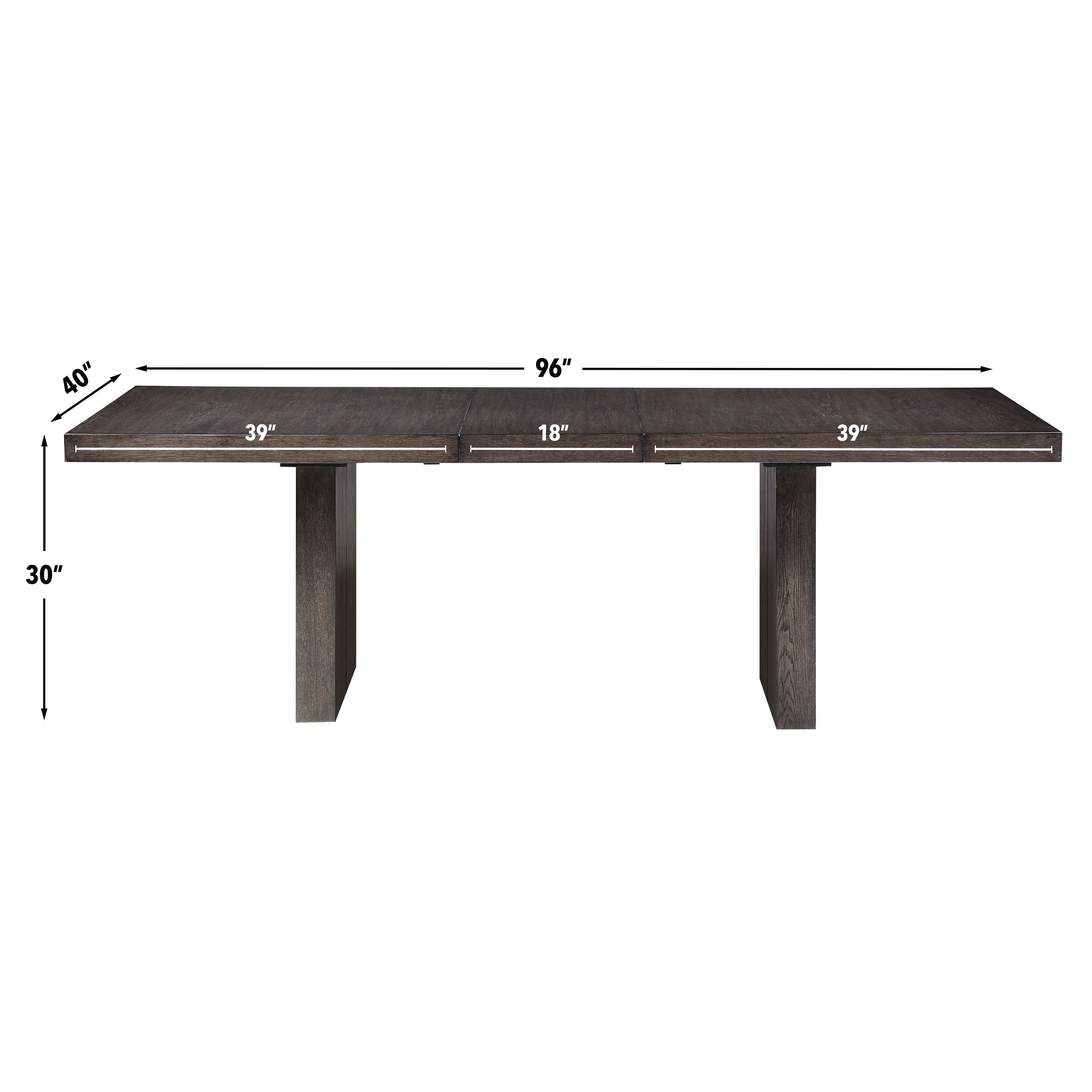 Evan Brown 96" Extendable Rectangular Dining Table