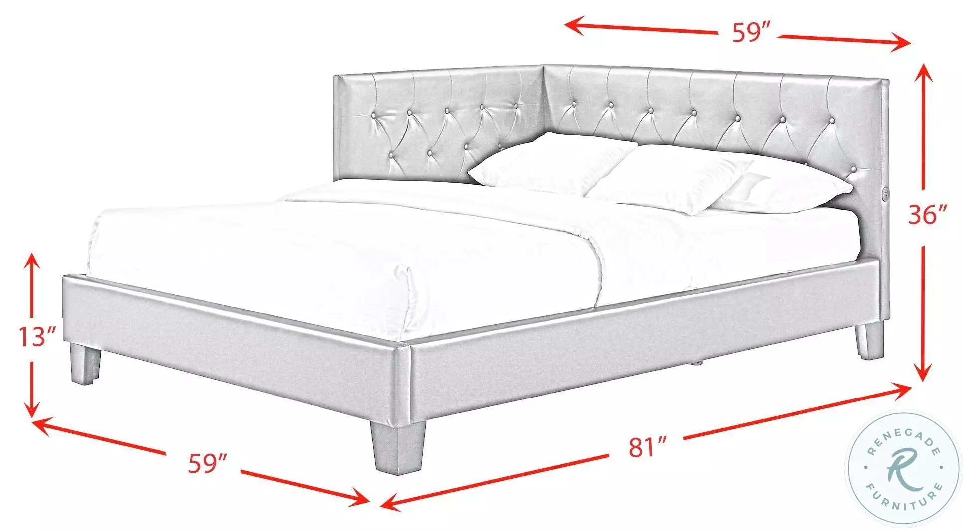 Mirage Brown Full Upholstered Panel Bed
