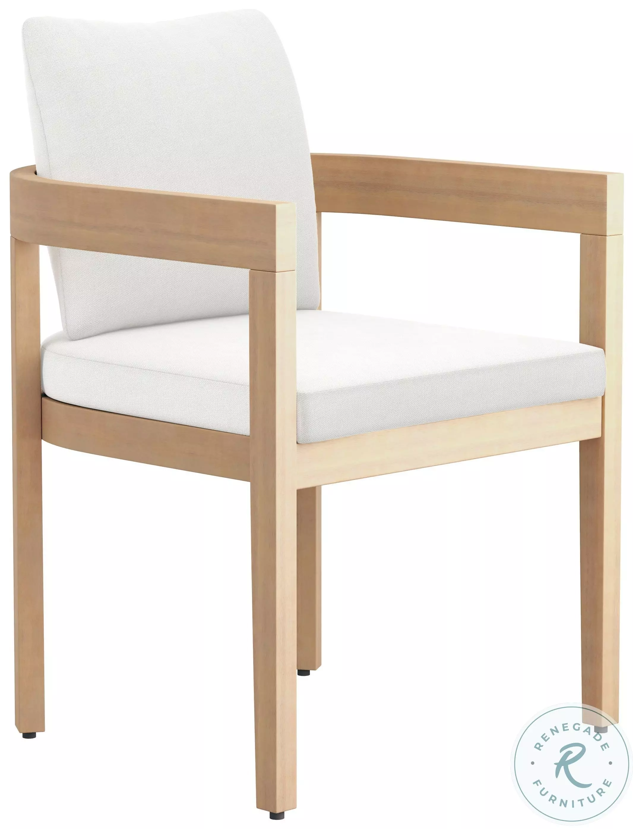 Wesley White Outdoor Patio Arm Chair From New Classic | Coleman