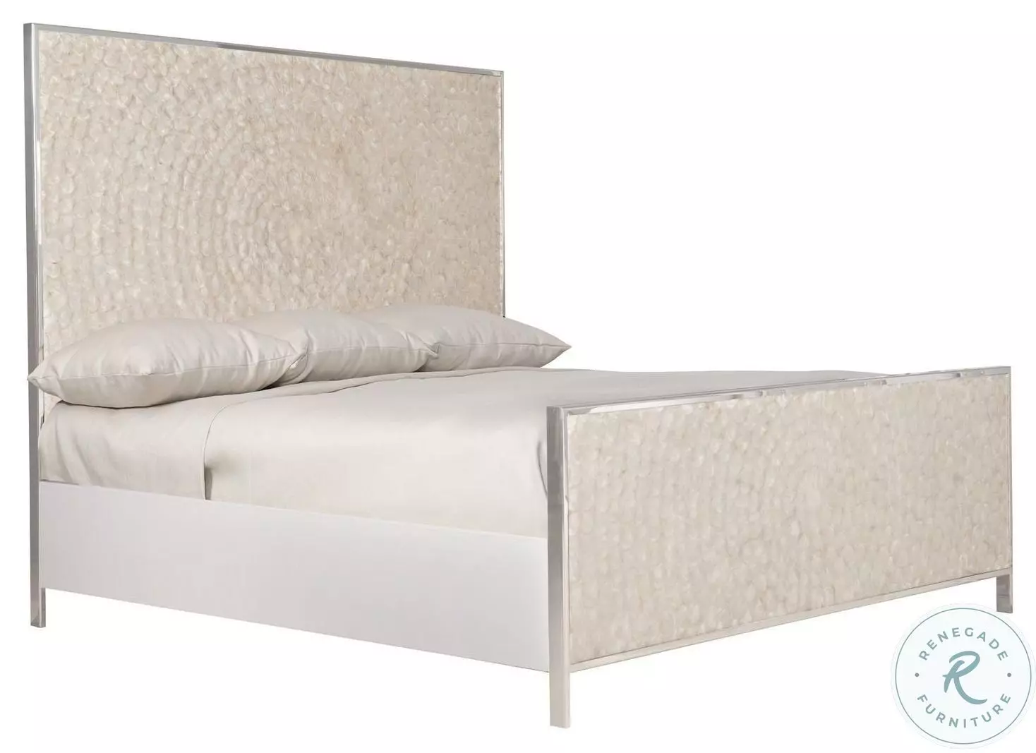 シエルホワイト Helios Pure White Capiz Shell And Polished Stainless Steel