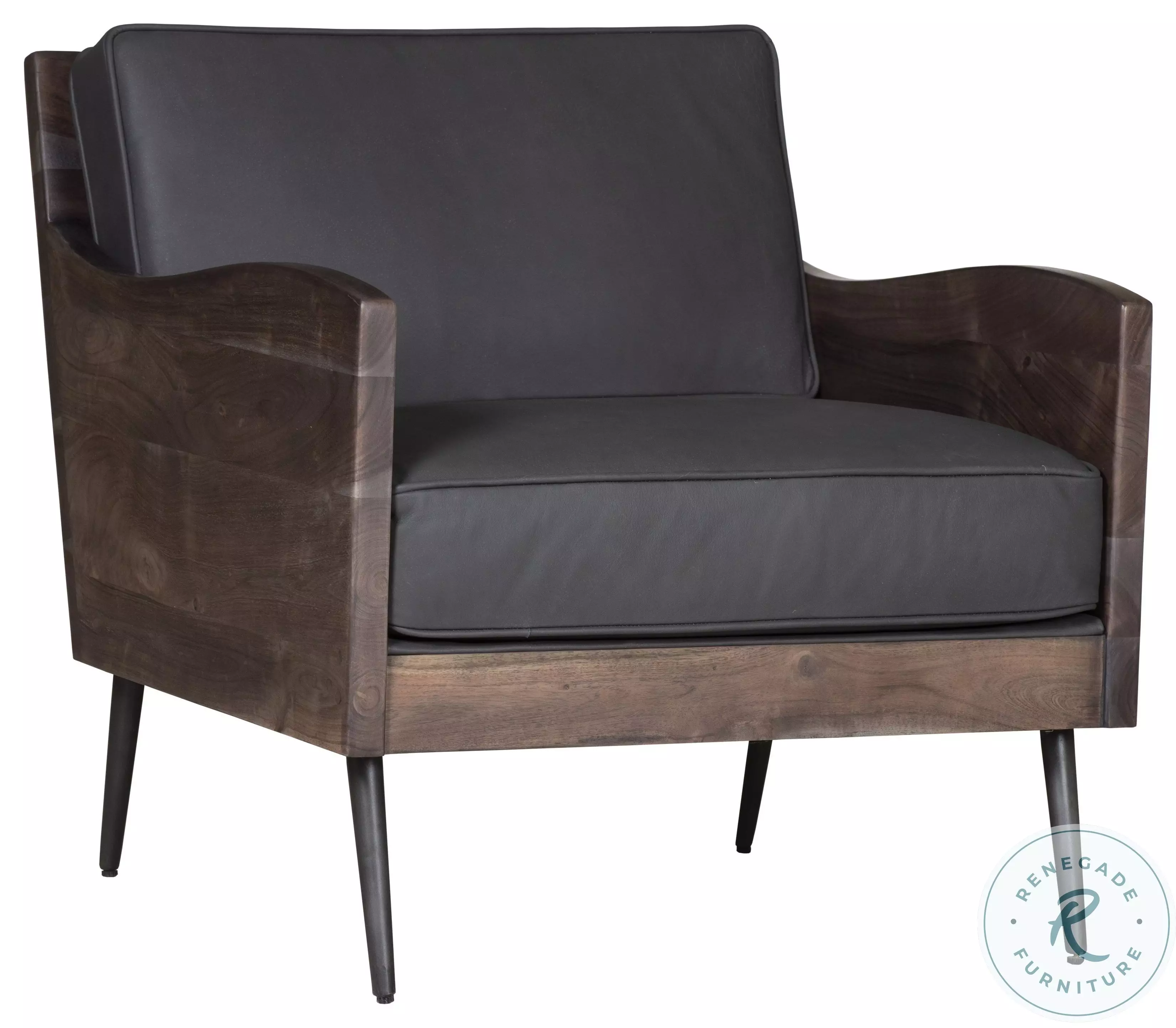 Karma Slate Leather Accent Chair From Jofran | Coleman Furniture