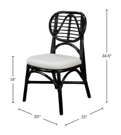 Kaya Black Upholstered Dining Chair Set of 2