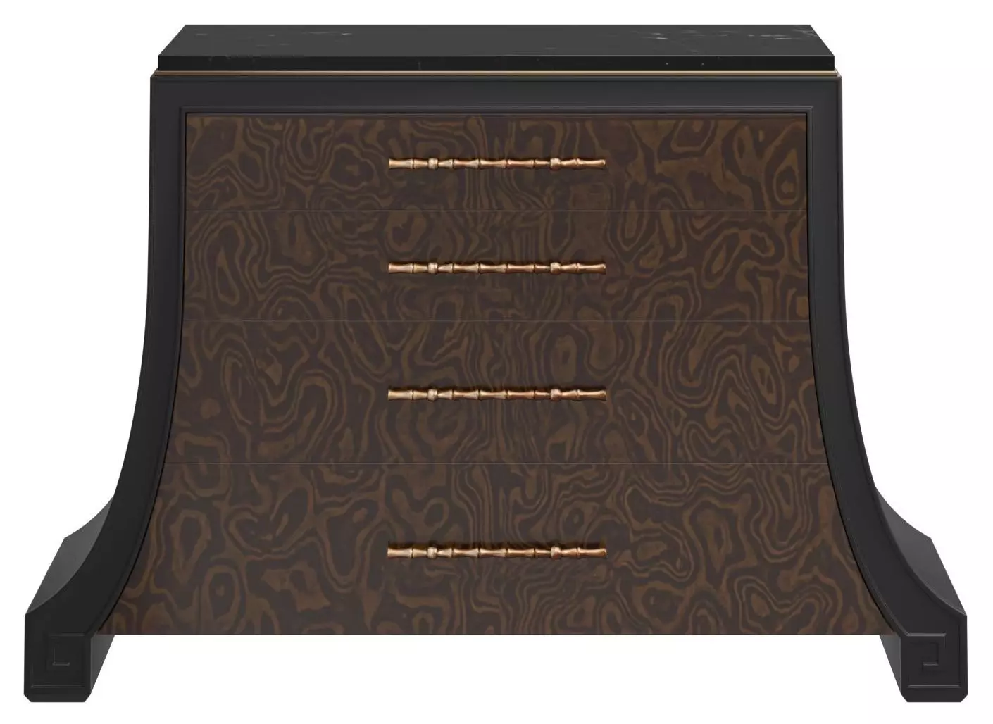 Gatlin Modern Classic Burl Wood Bachelor Chest