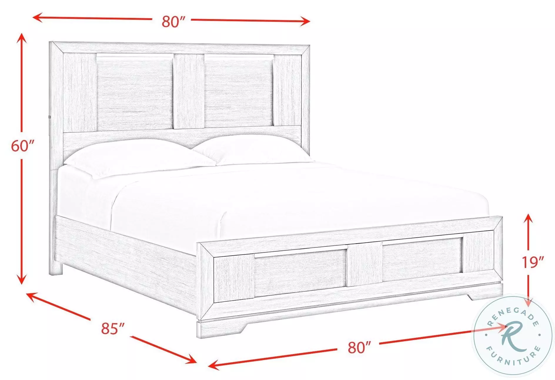 Argo Grey King Panel Bed