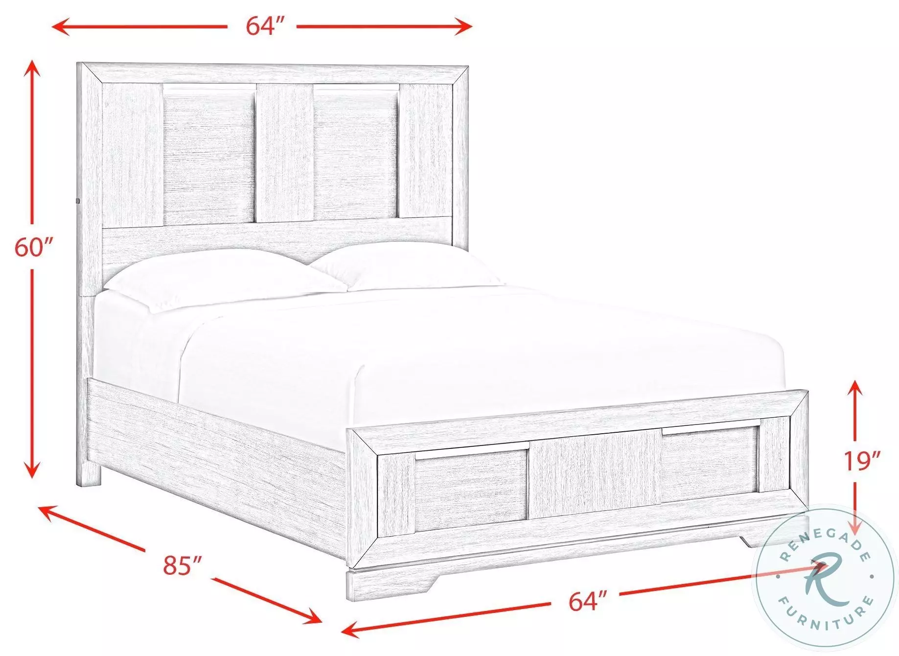 Argo Grey Queen Panel Bed