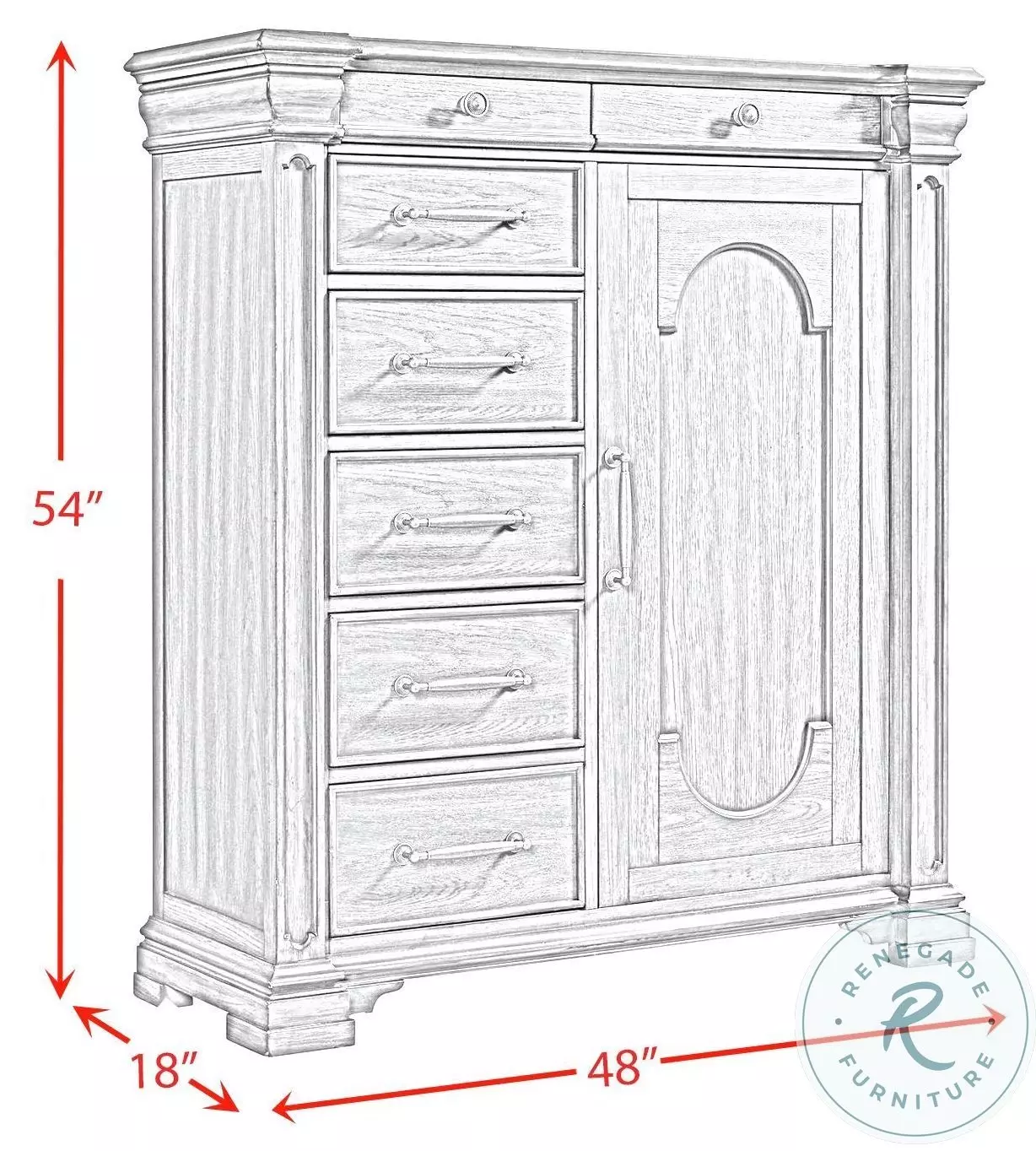 Paterson Grey 7 Drawer Chest