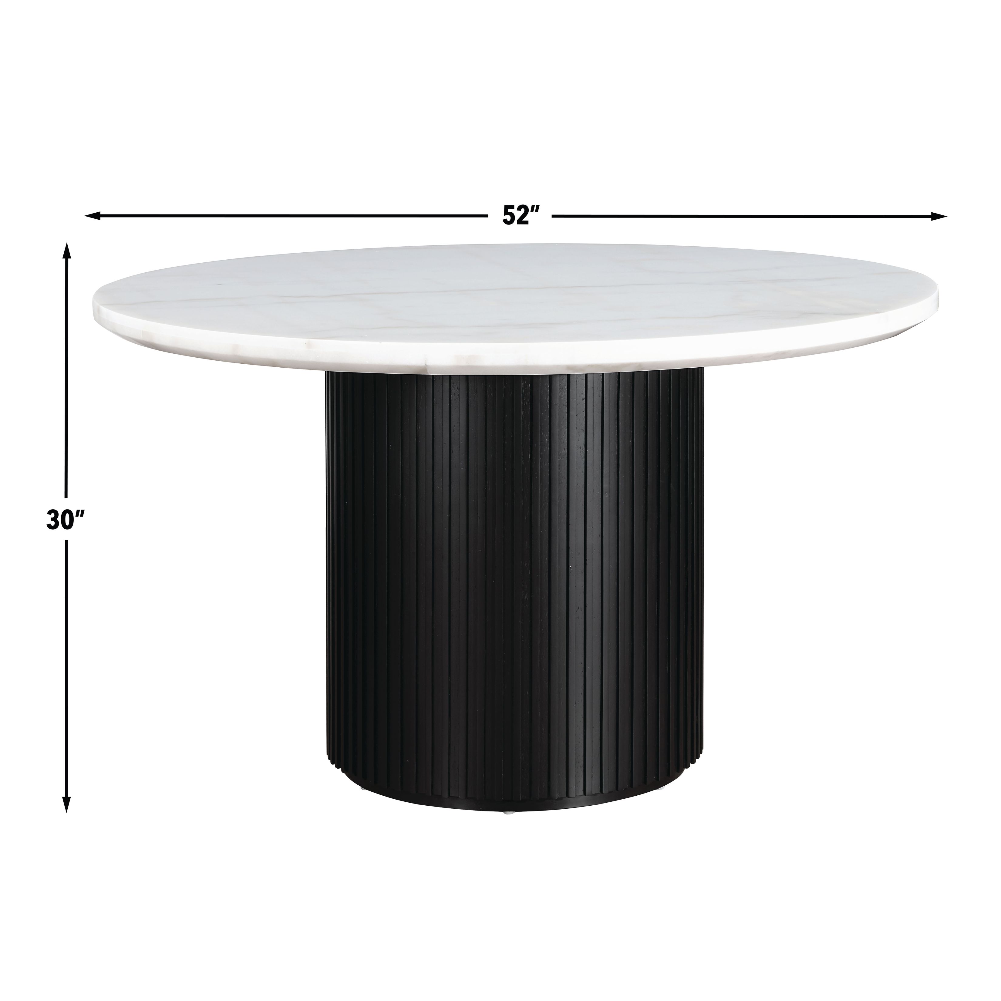 Colvin White 52" Round Dining Table