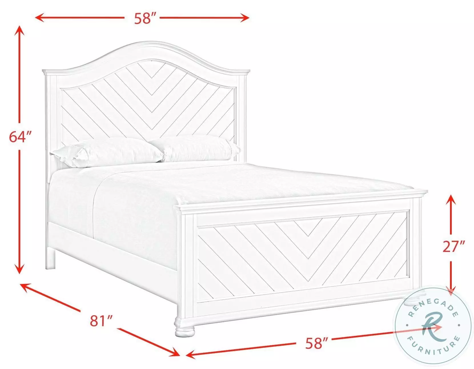 Conaughey White Full Panel Bed