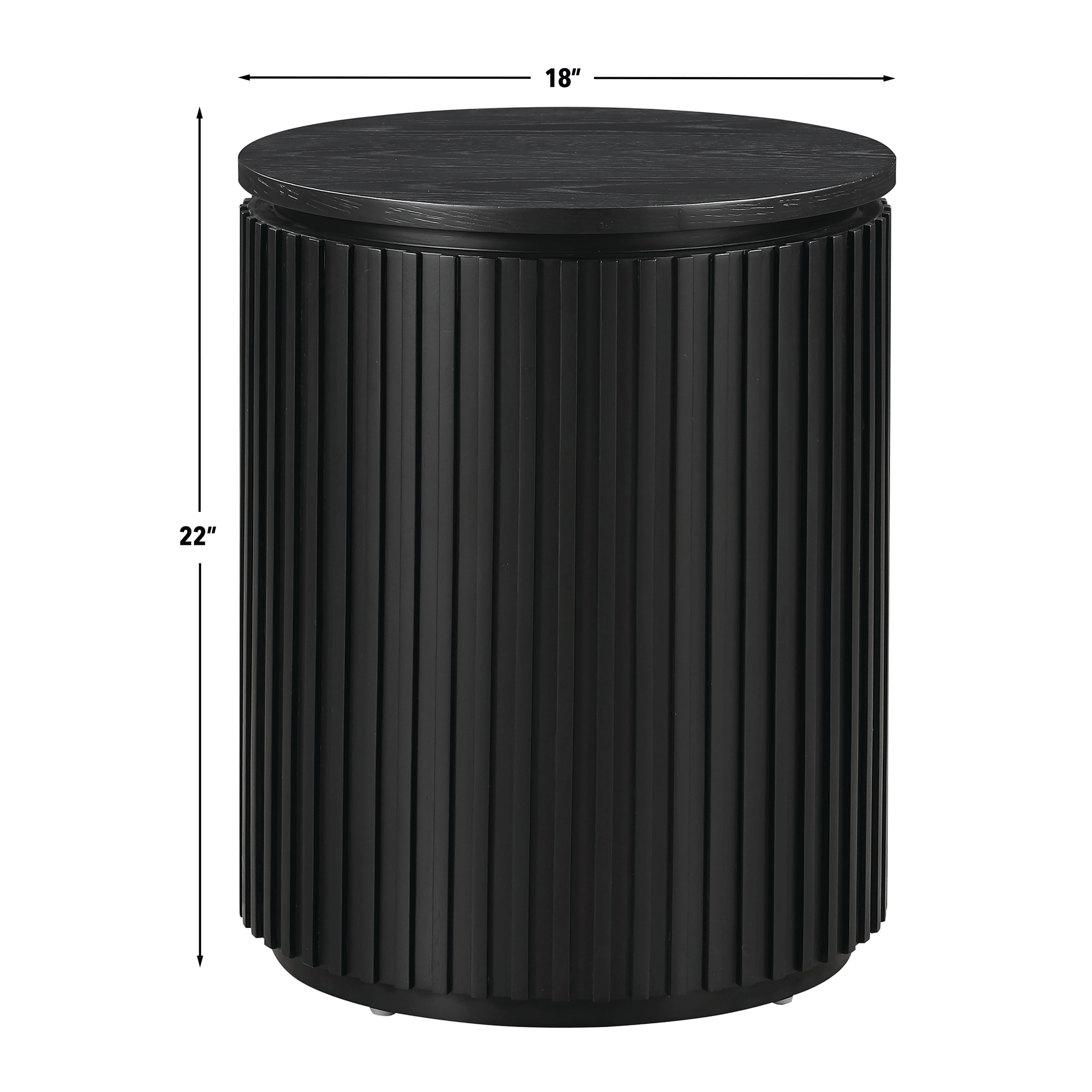 Colvin Black Round End Table
