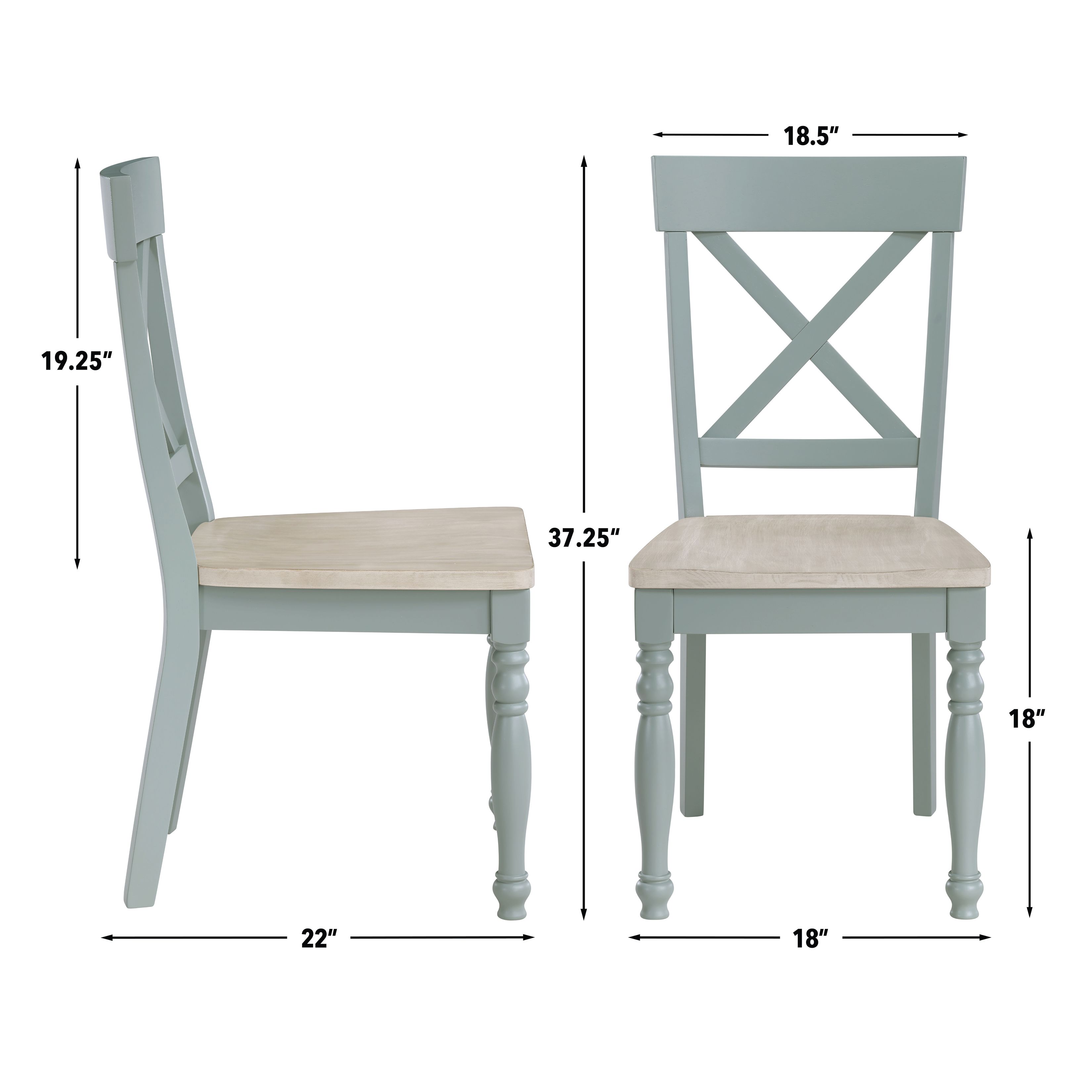 Darcy Green Side Chair Set of 2