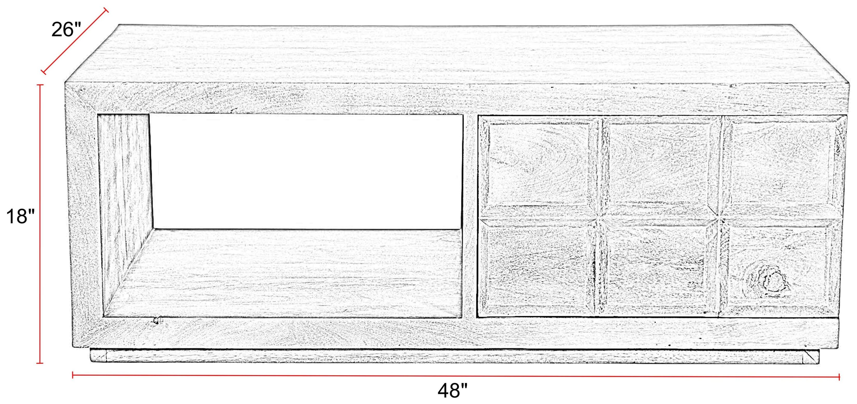 Laguna Bleached Natural Rectangular Cocktail Table