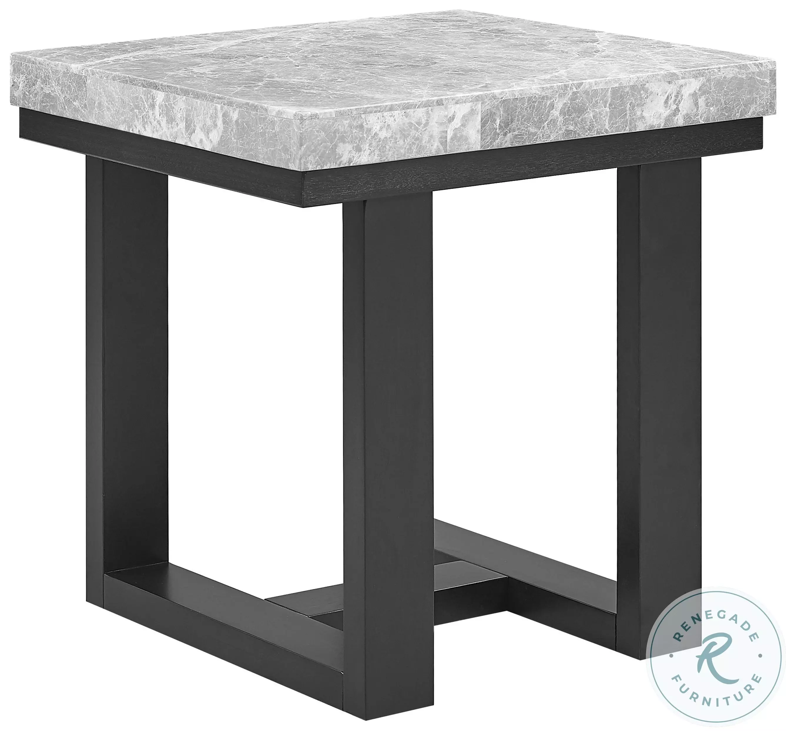 Lucca Espresso and Gray Marble End Table From Steve Silver | Coleman ...