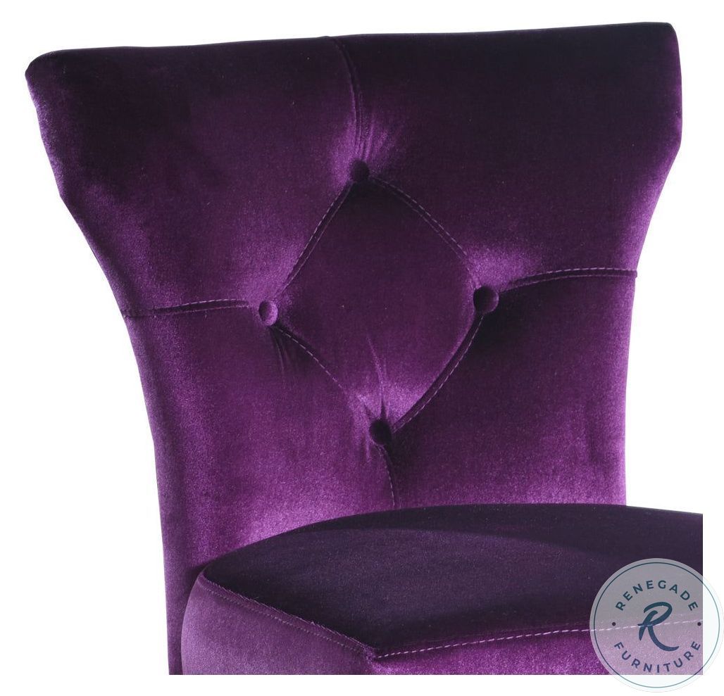 Elise Purple Velvet Side Chair Set of 2 from Armen Living Coleman