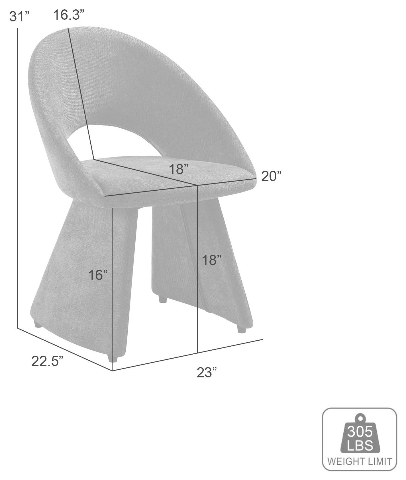 Angelina Forest Green Upholstered Dining Chair Set of 2