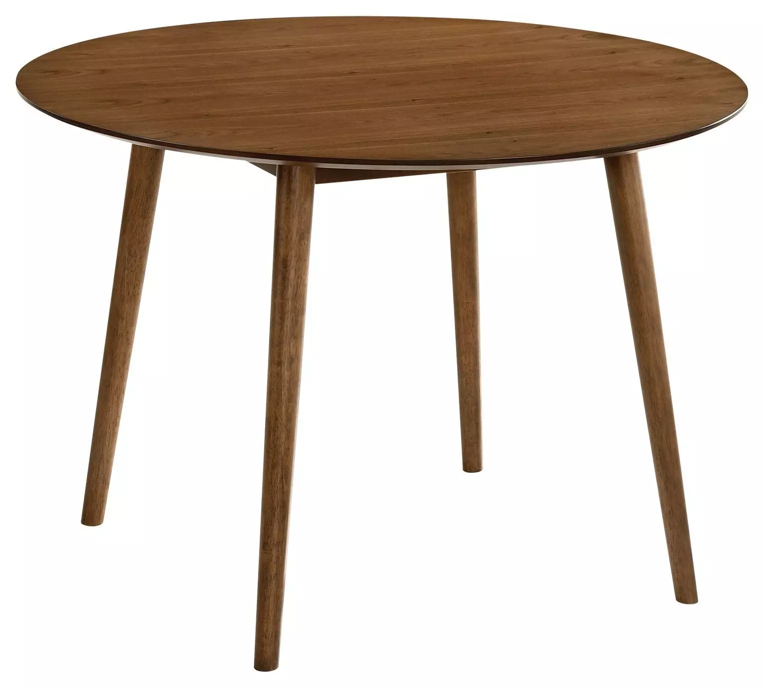 Arcadia 42" Round Dining Table in Walnut Wood