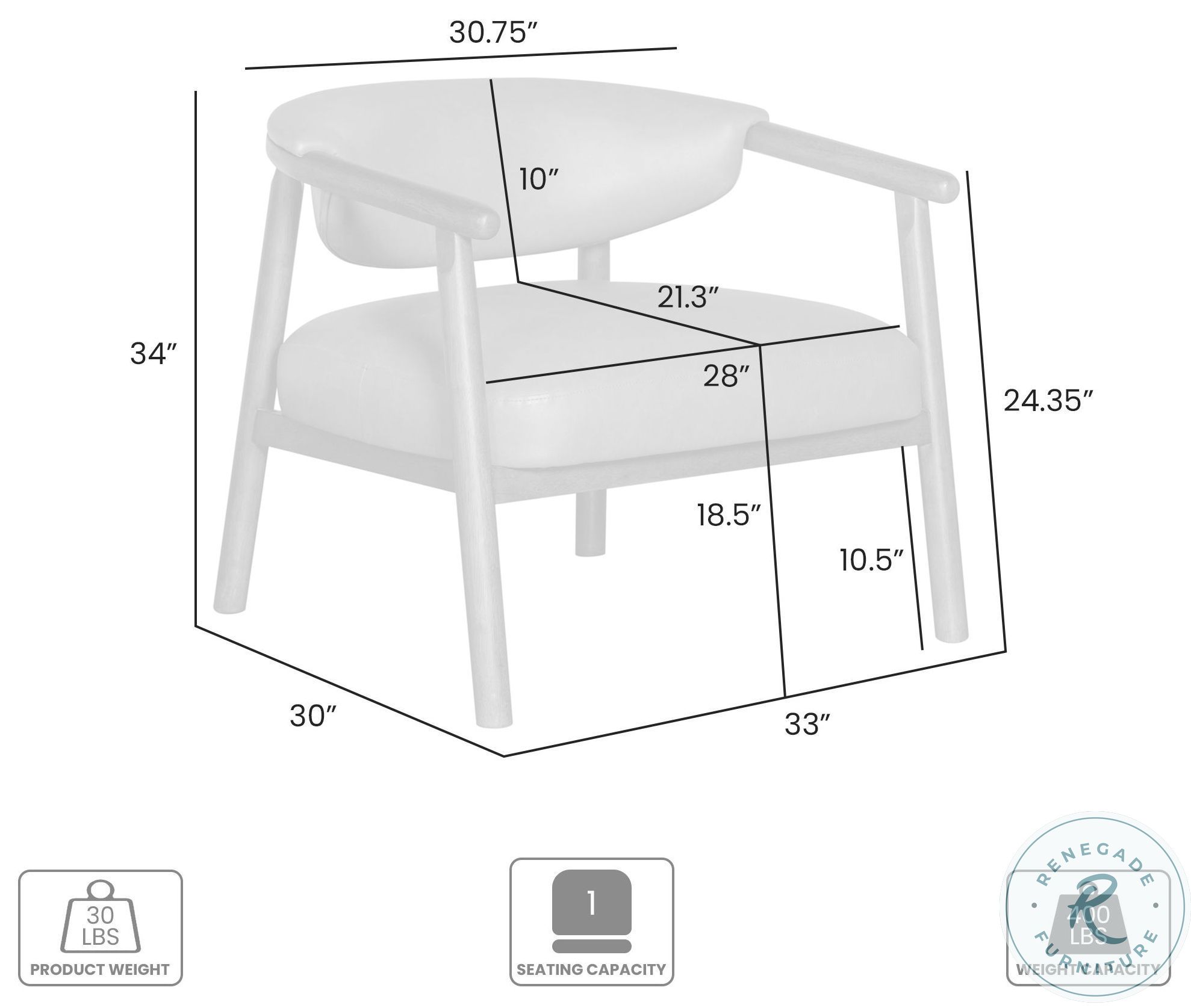 Autumn Bister Brown Performance Fabric Accent Chair