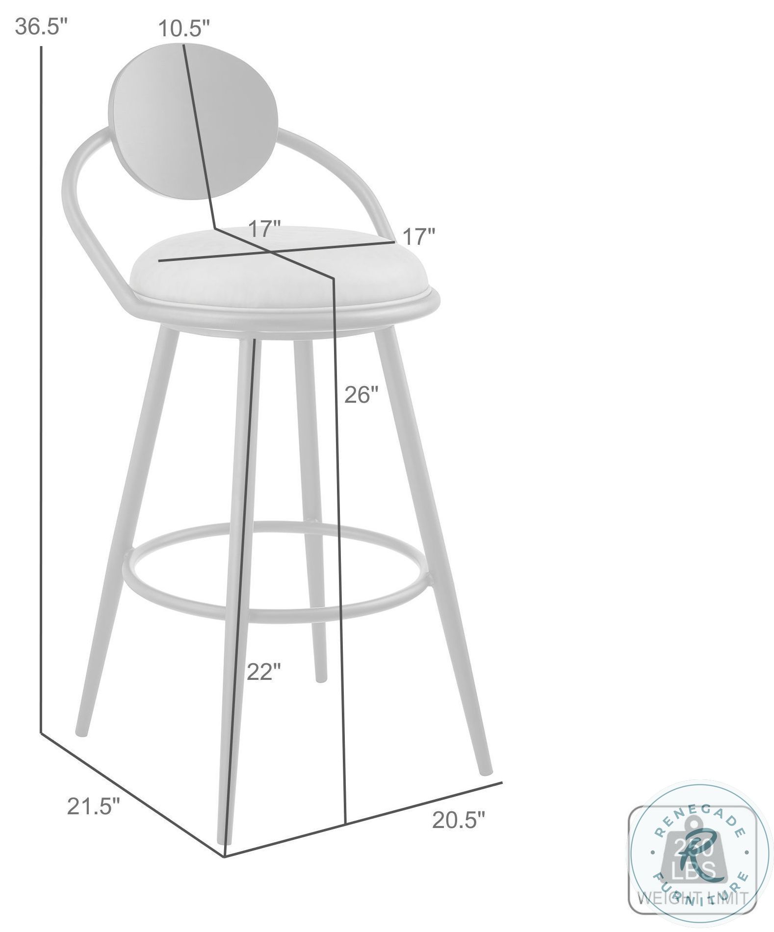 Carnation Vintage Black Swivel Counter Height Stool