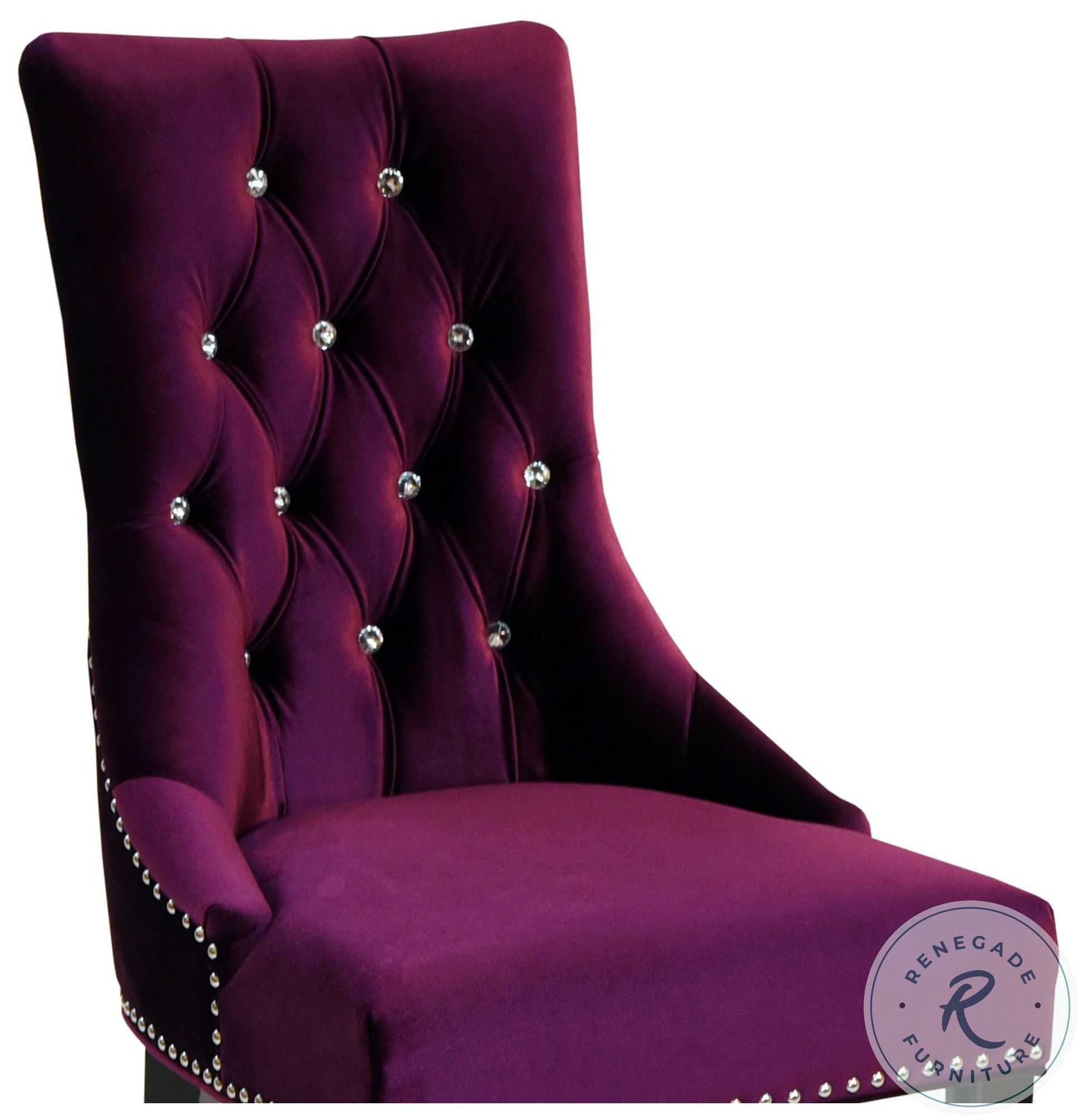 Carlyle Purple Side Chair from Armen Living Coleman Furniture