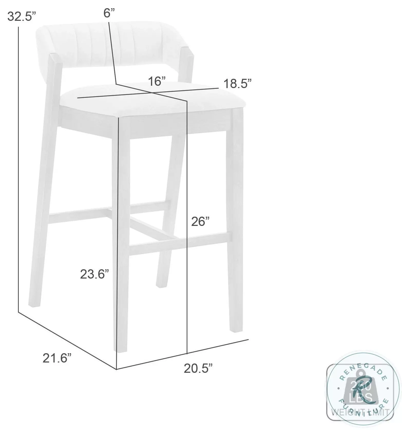 Landyn Slip Gray Counter Height Stool with Amber Glow Frame