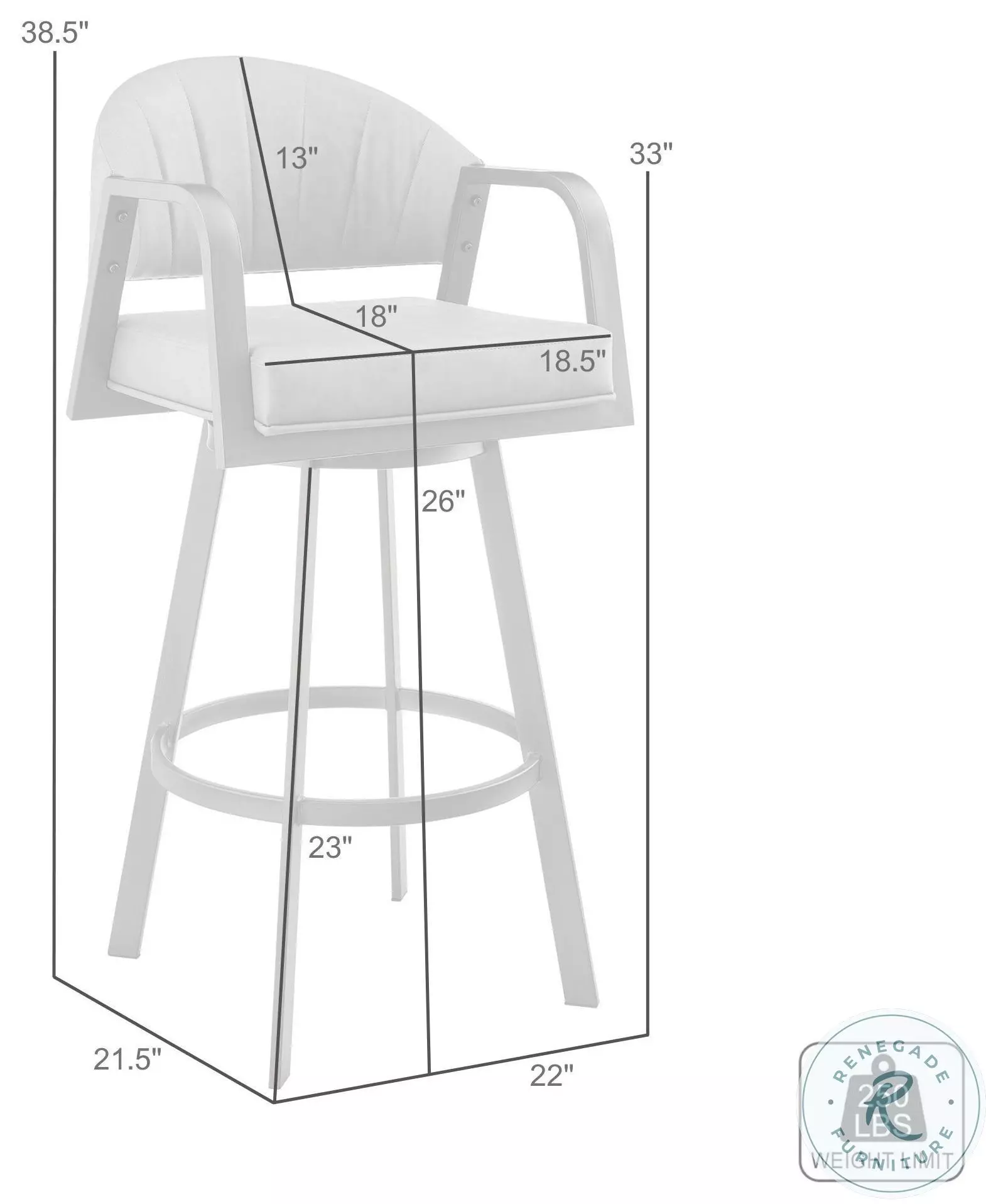Marcie Vintage Gray Swivel Counter Height Stool