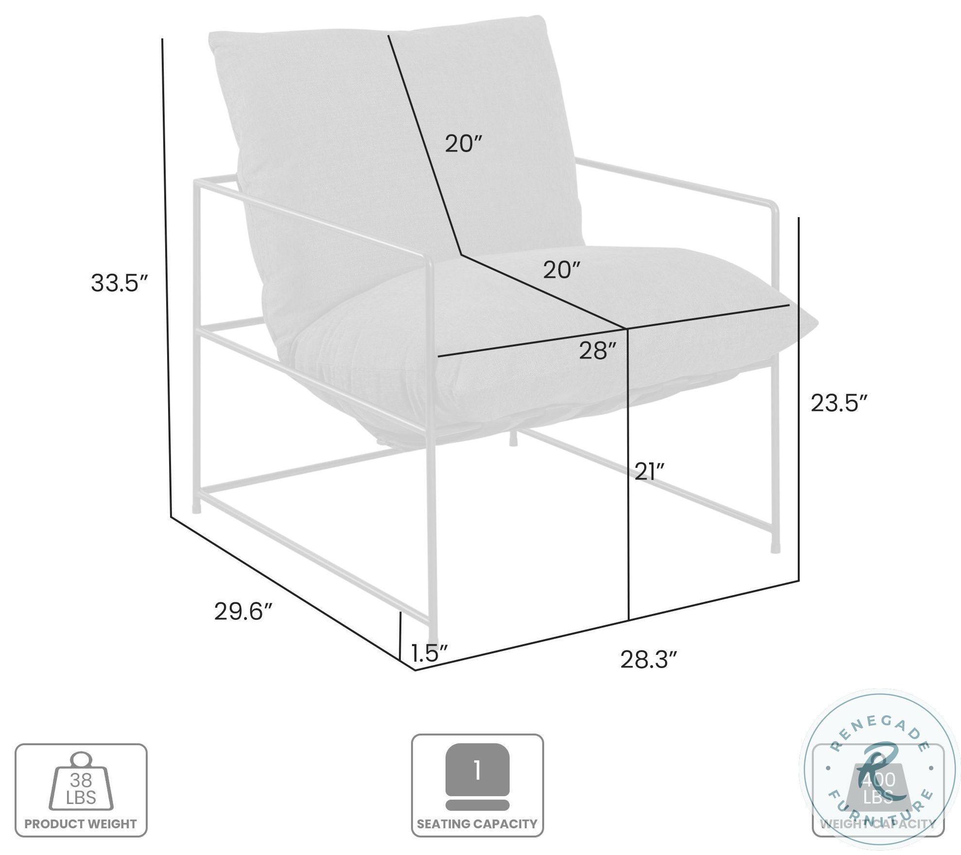 Rogan Soft Oat Performance Fabric Accent Chair