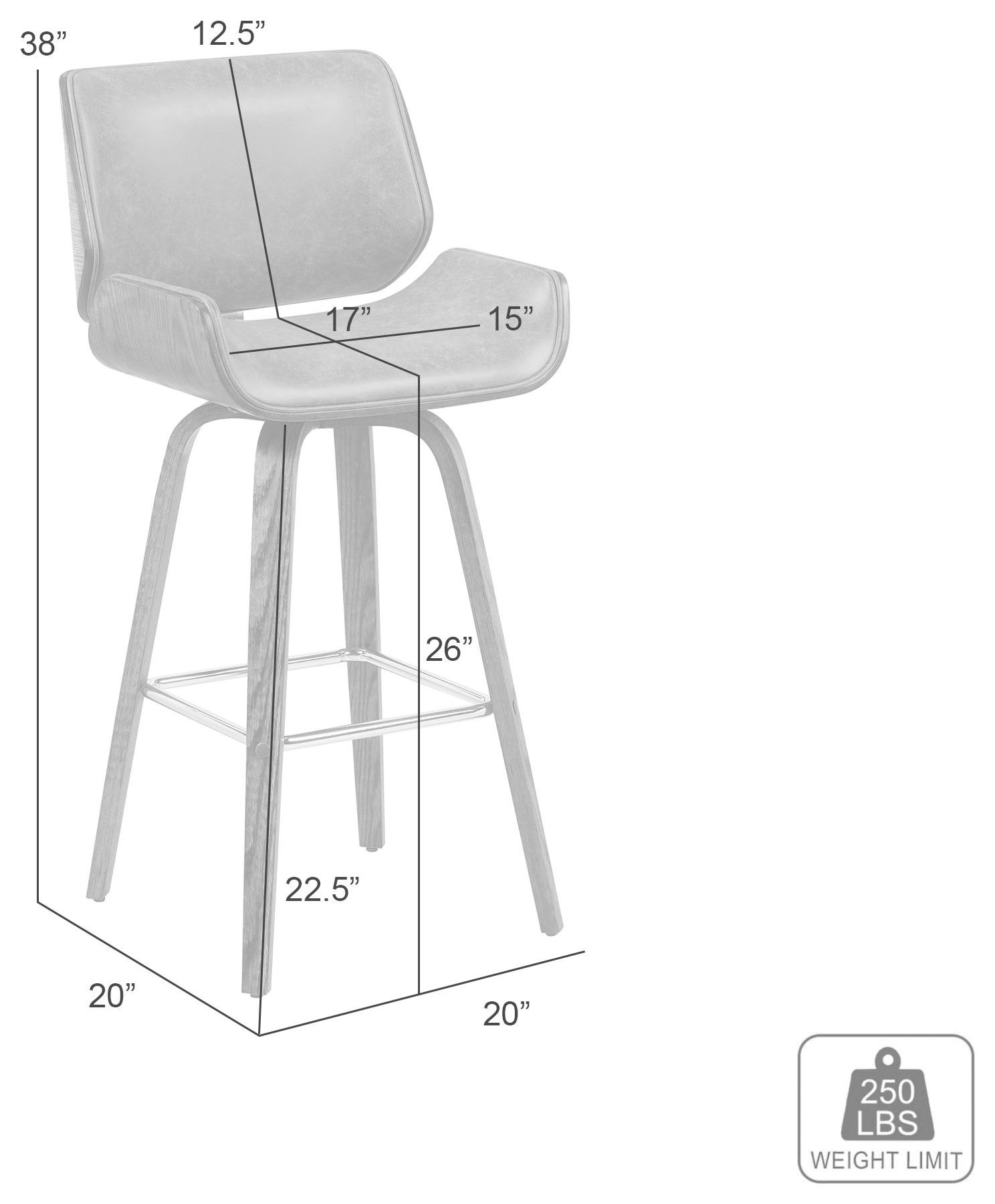 Tyler White Wash and Vintage Green Upholstered Swivel Counter Height Stool