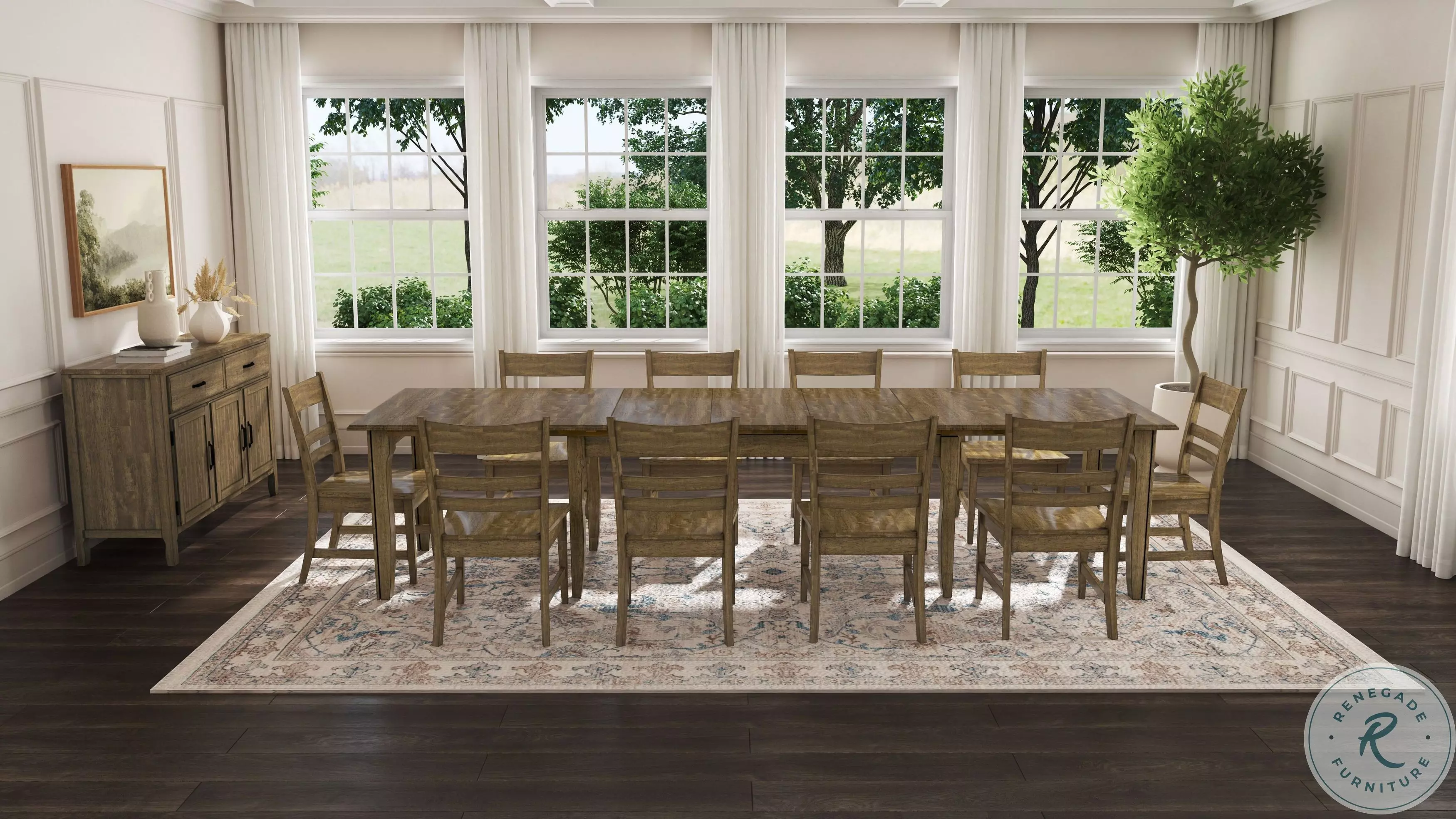 Leucadia Toasted Java 2 Drawer Server From A-America | Coleman Furniture, image size:3500x1969