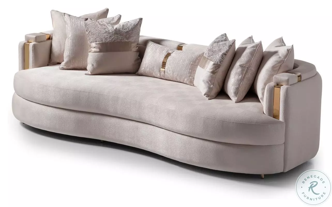 Carmela Almond Mansion Sofa From Michael Amini | Coleman Furniture