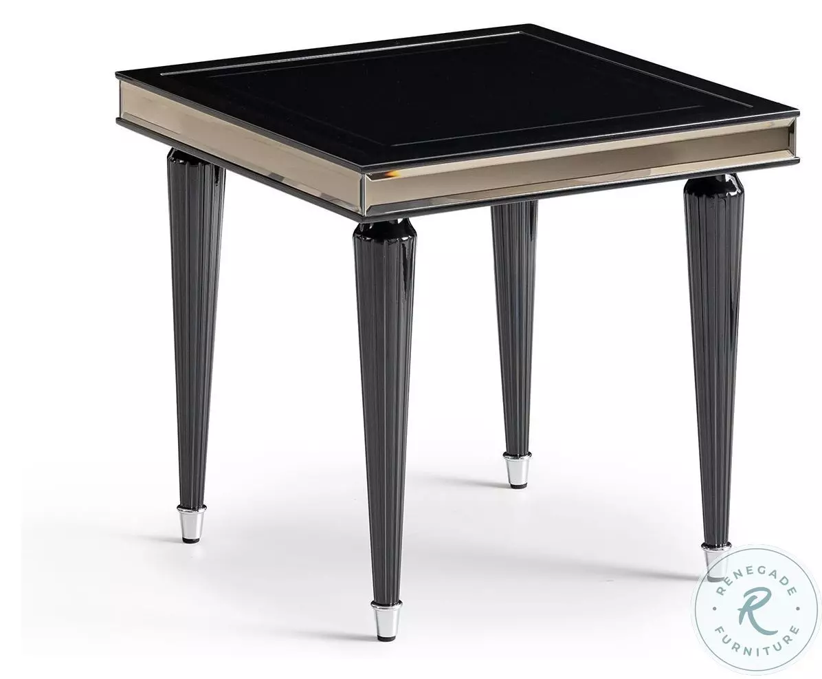 La Francaise Black Ice Side Table From Michael Amini | Coleman