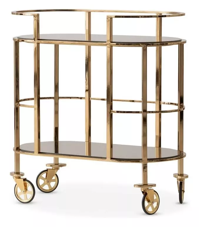Savannah Breeze Gold Bar Cart From Michael Amini | Coleman Furniture