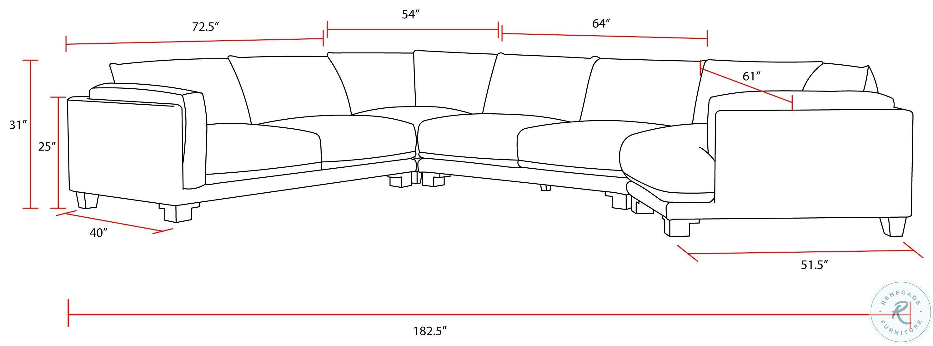 Wanderlust Mirage Mist 4 Piece Modular Sectional