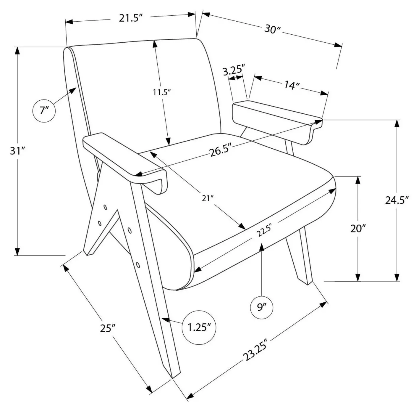 8312 Gray Upholstered Accent Chair