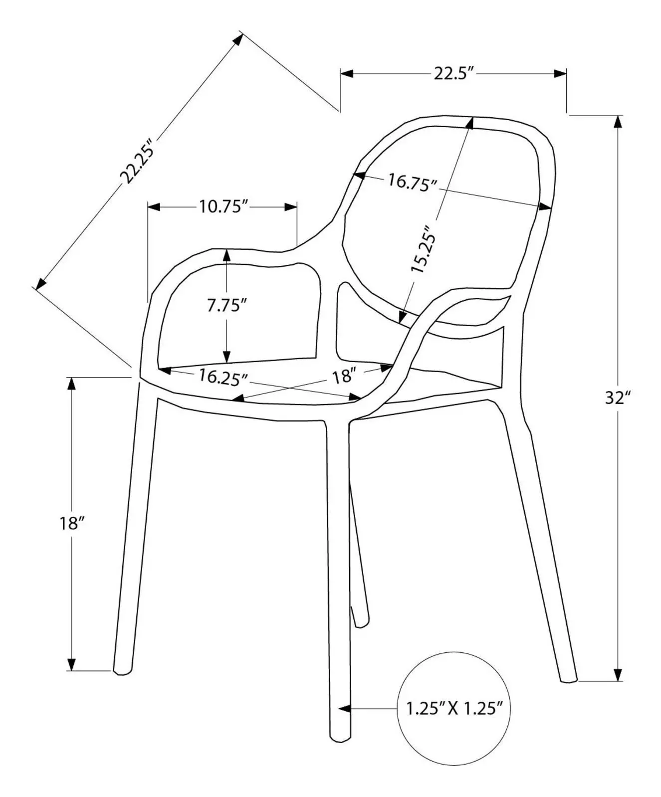 4023 Sea Green Outdoor Stacking Dining Chair Set of 4