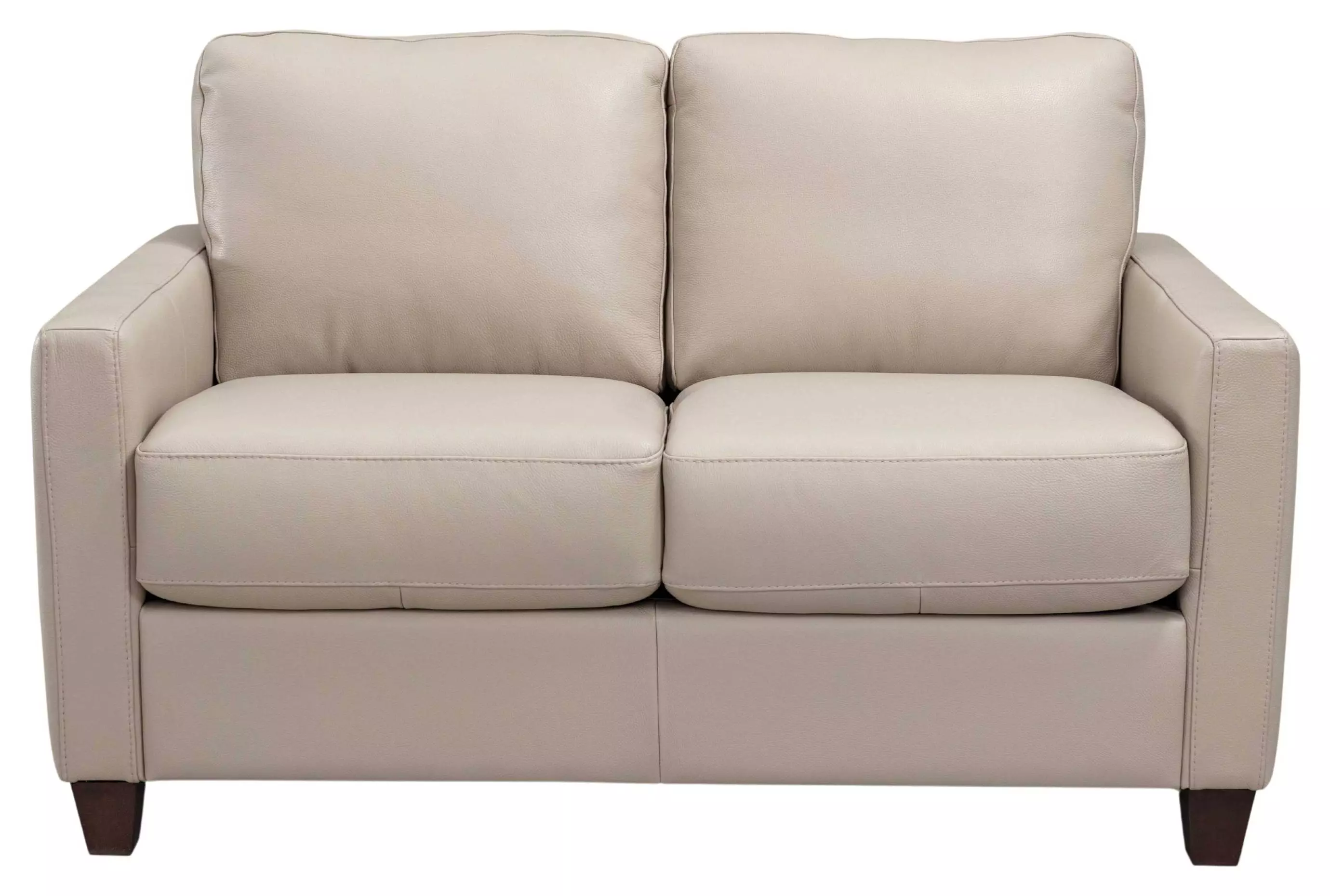 Millbrook Savino Taupe Leather Loveseat from Leather Italia