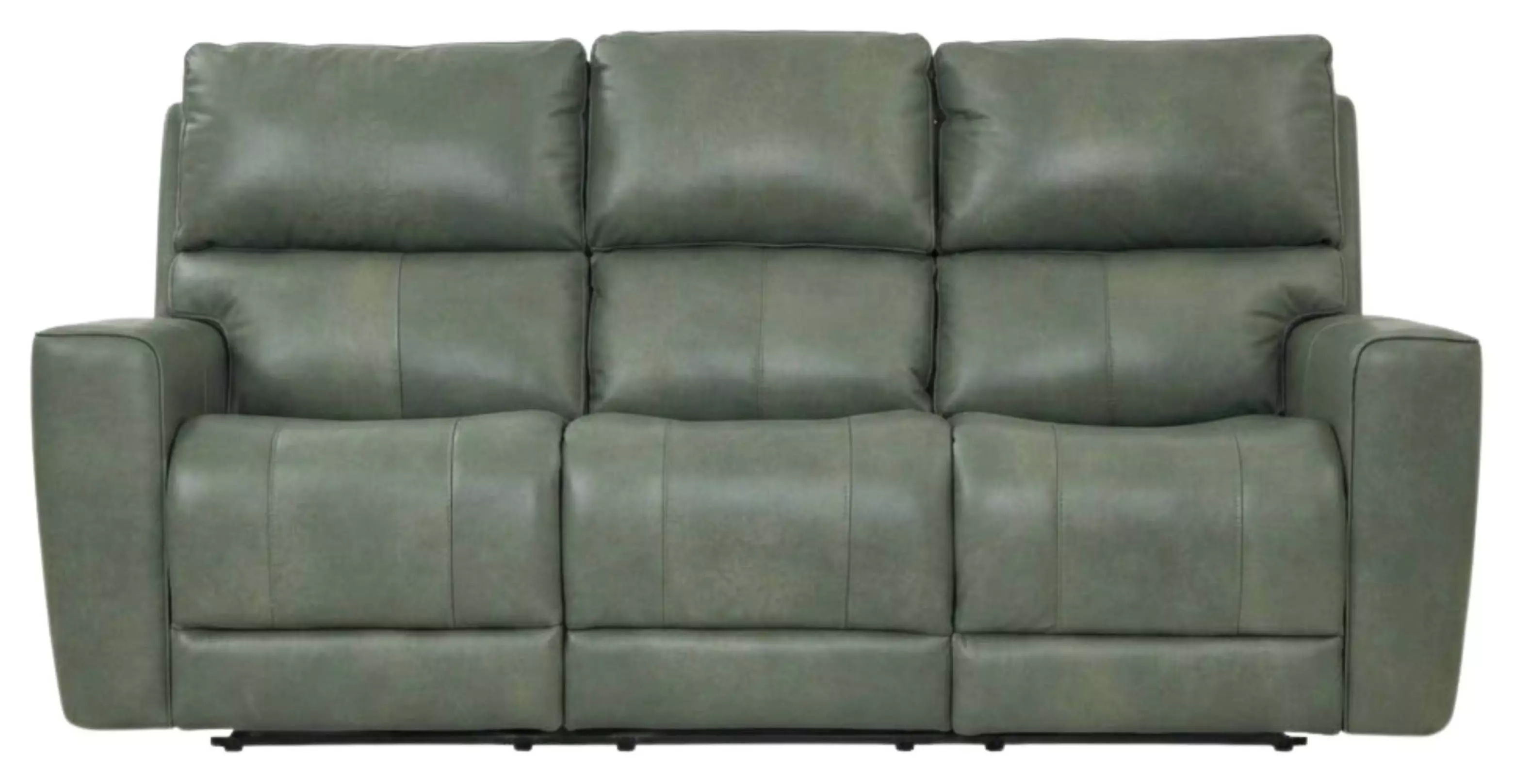 Laredo Sage Moss Leather Power Reclining Sofa with Power Headrest